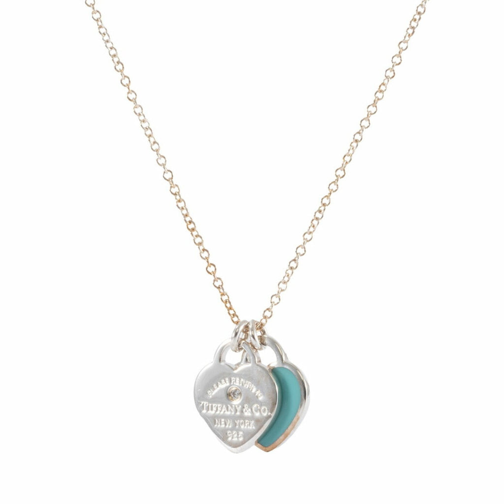 Pendant Necklace Sterling Silver with Diamond