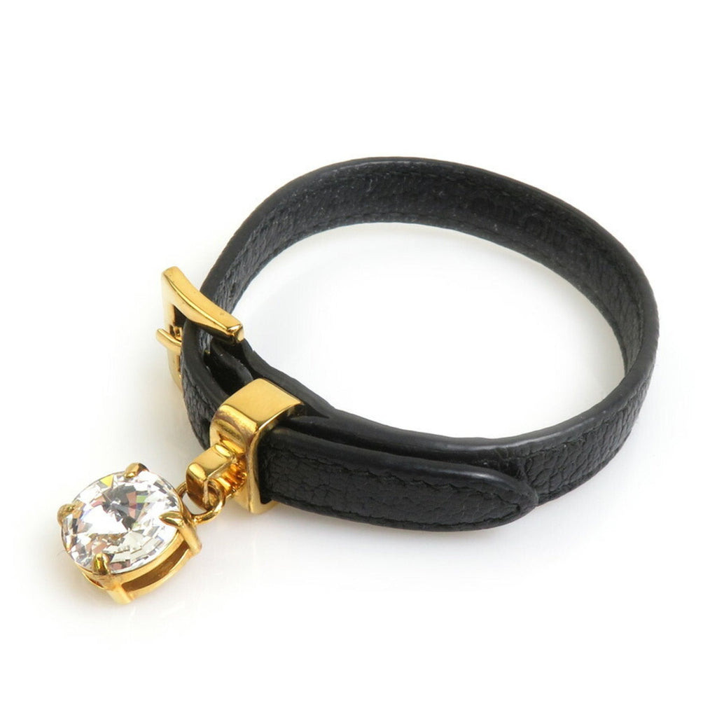 Charm Bracelet Leather Black