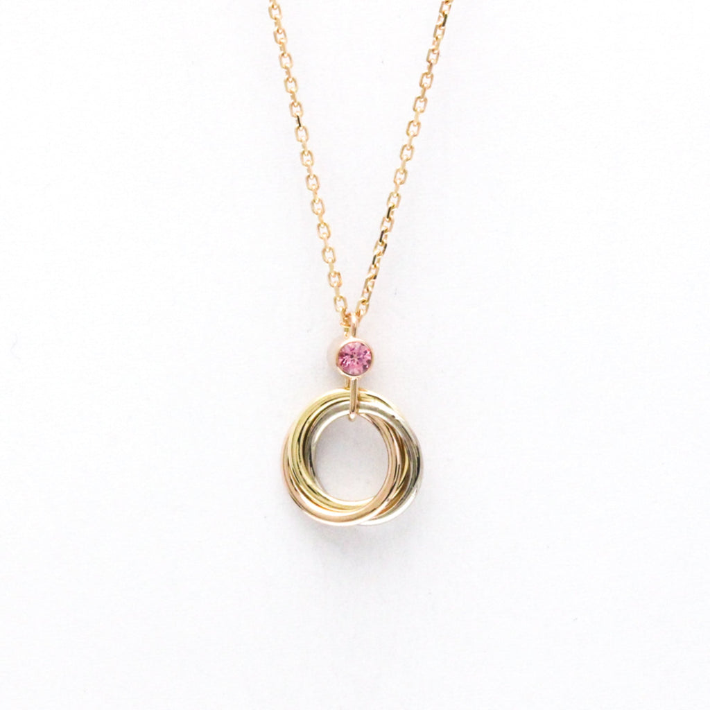 Trinity Pendant Necklace 18K Tricolor Gold