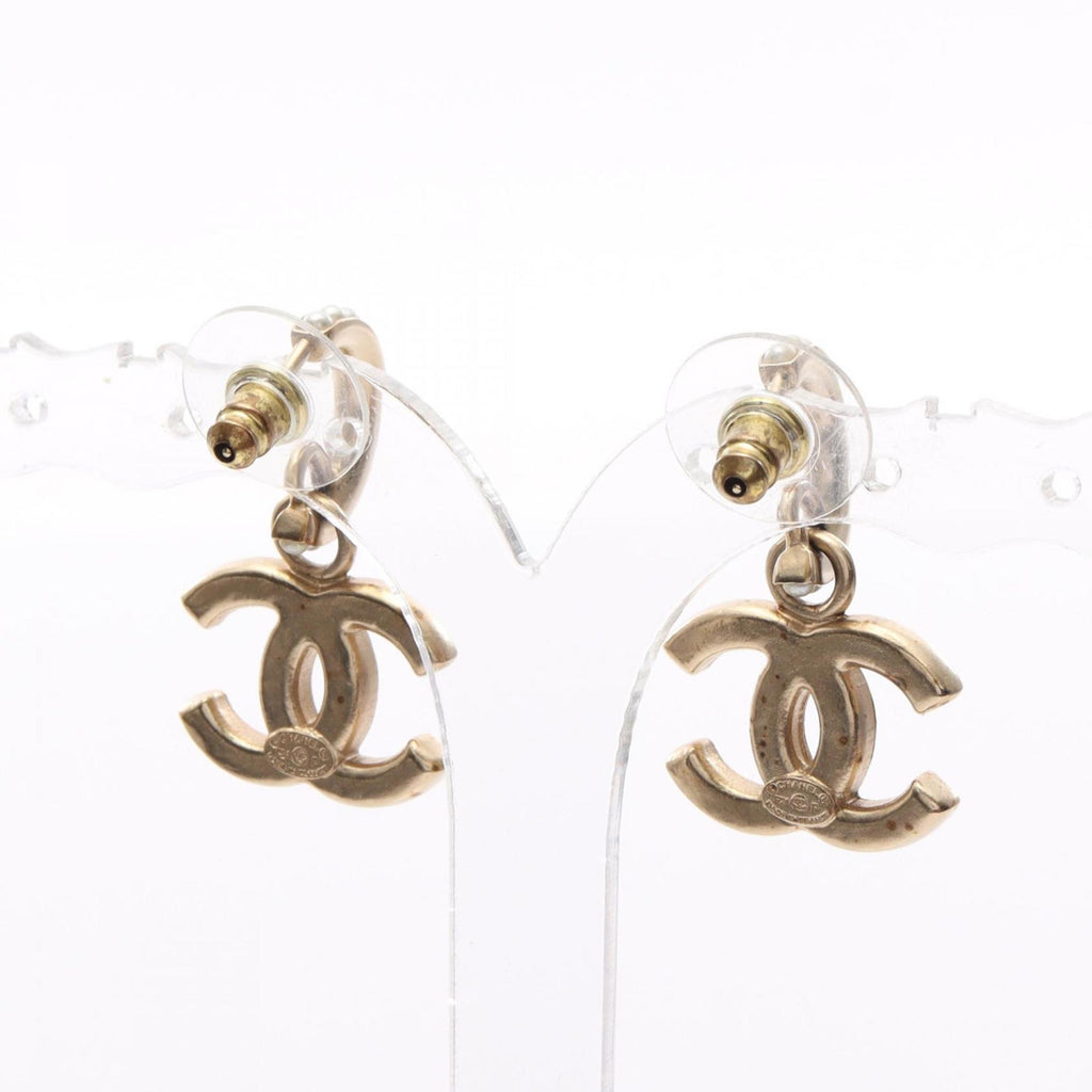 CC Logo Earrings Metal Gold-Tone Metal