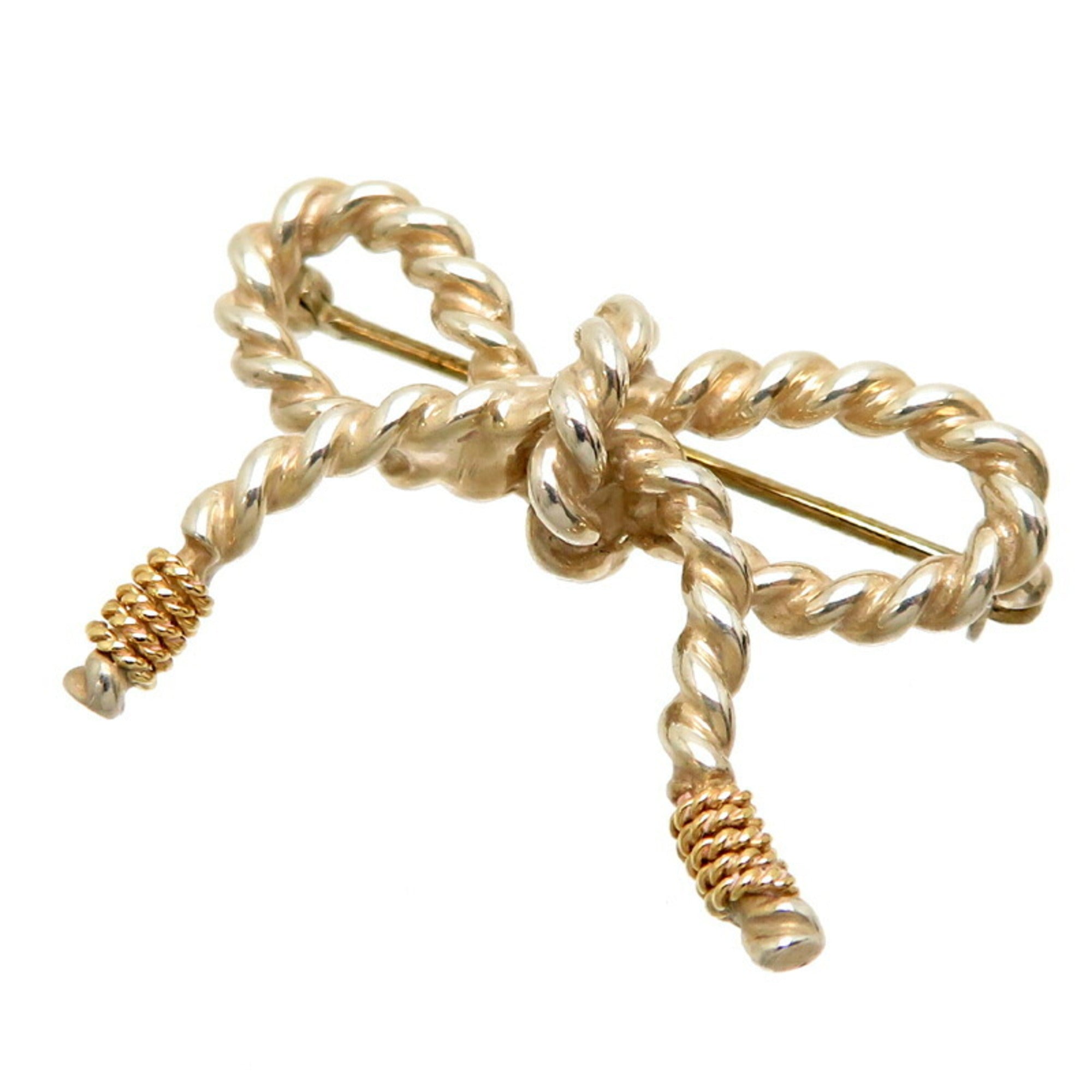 Twist Ribbon Brooch Sterling Silver