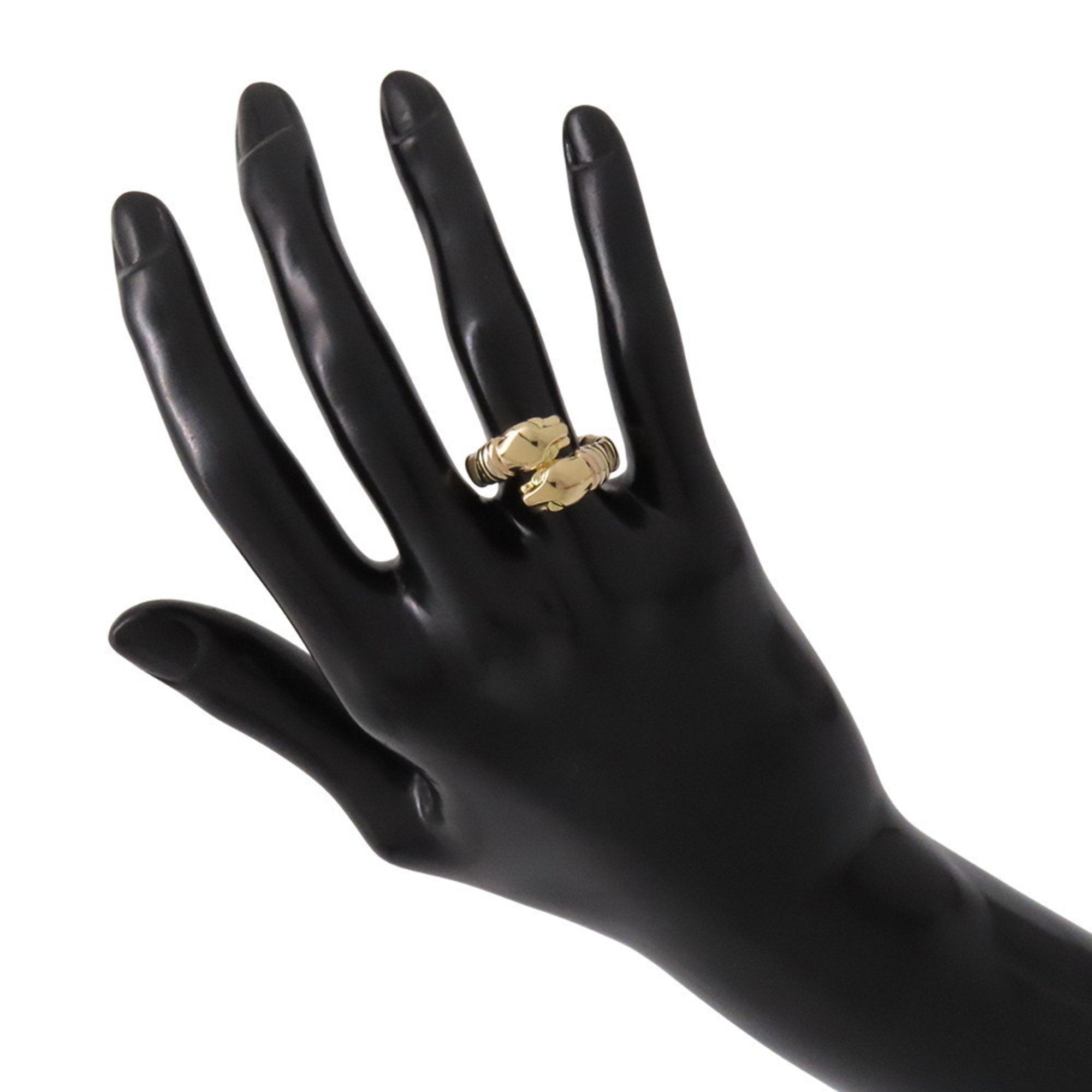 Vendome Louis Cartier Band Ring 18K Tricolor Gold