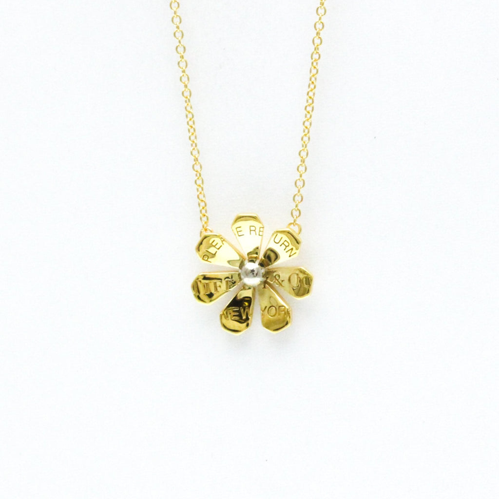 Pendant Necklace Sterling Silver and 18K Yellow Gold