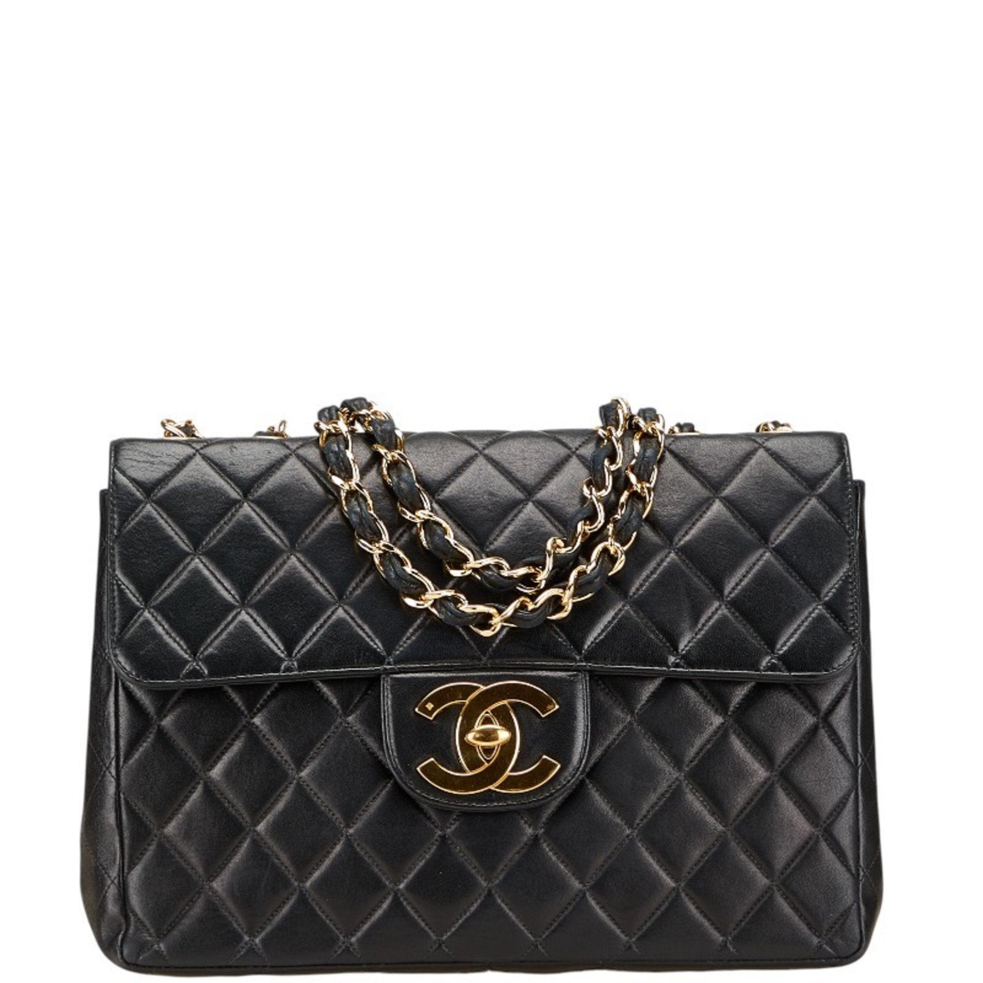 Vintage Classic Single Flap Bag Quilted Lambskin Jumbo