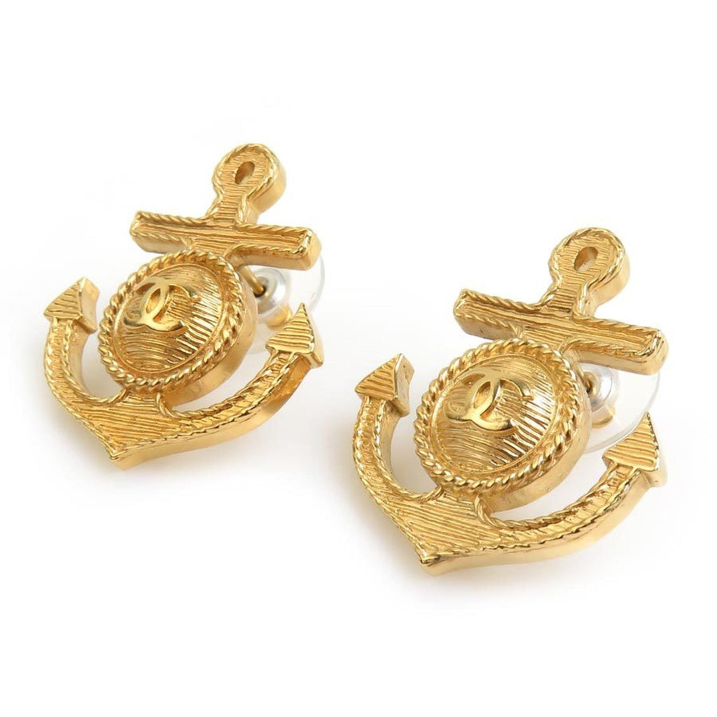 CC Logo Earrings Gold-Tone Metal Gold-Tone Metal
