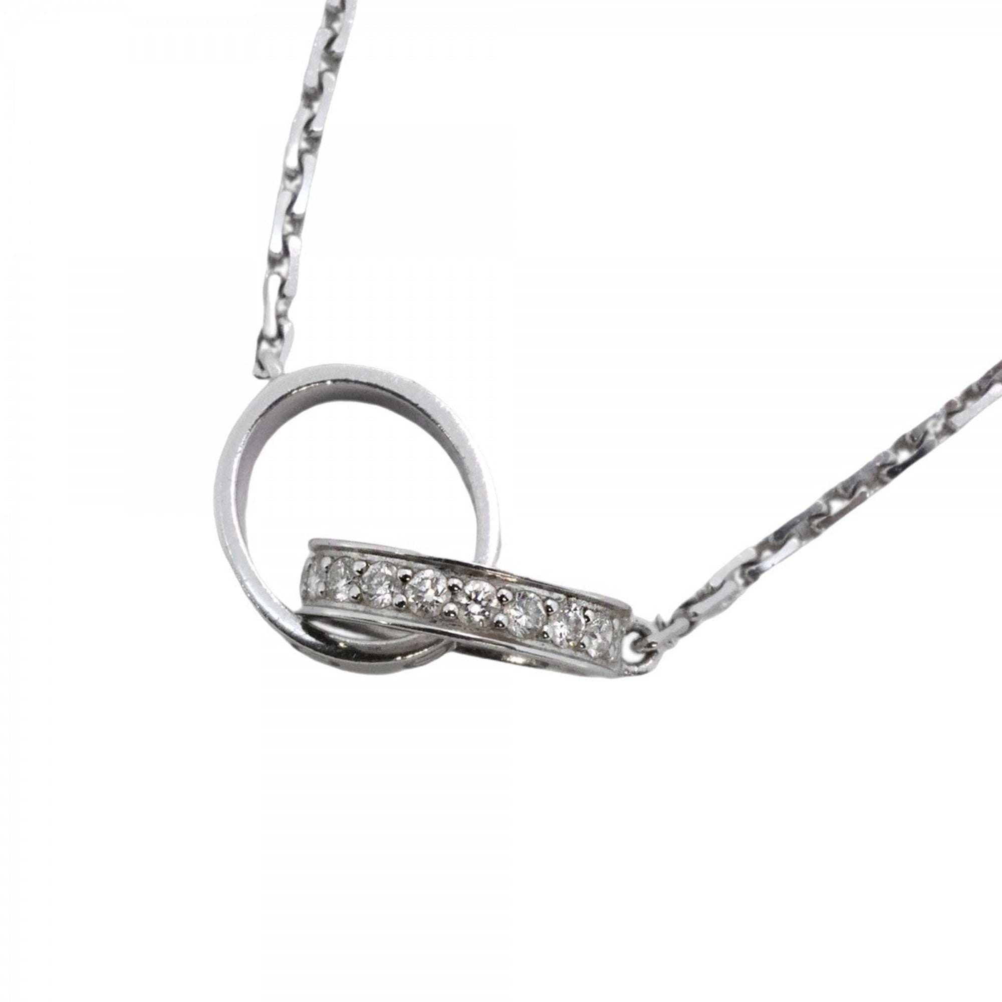 Pendant Necklace 18K White Gold with Diamonds