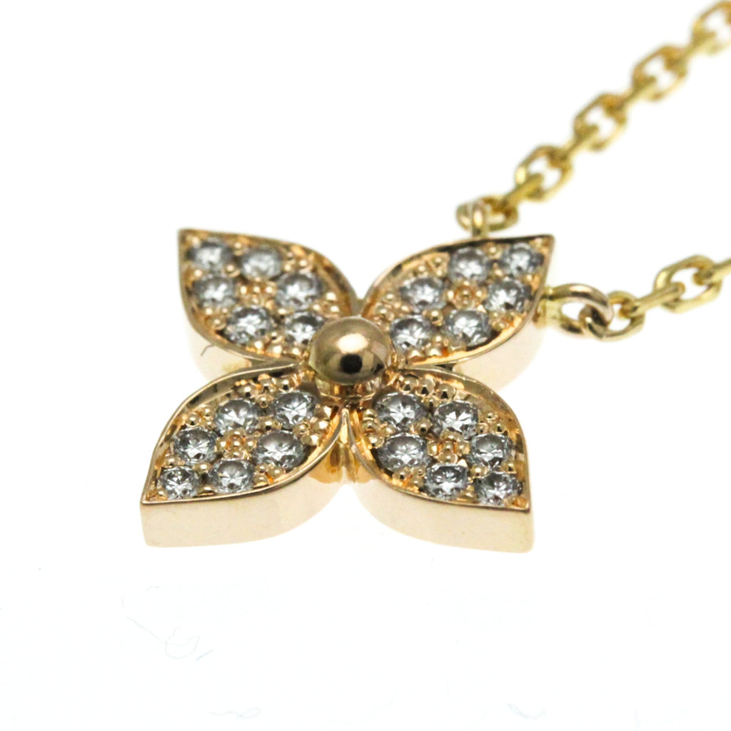Star Blossom Pendant Necklace 18K Rose Gold with Diamond