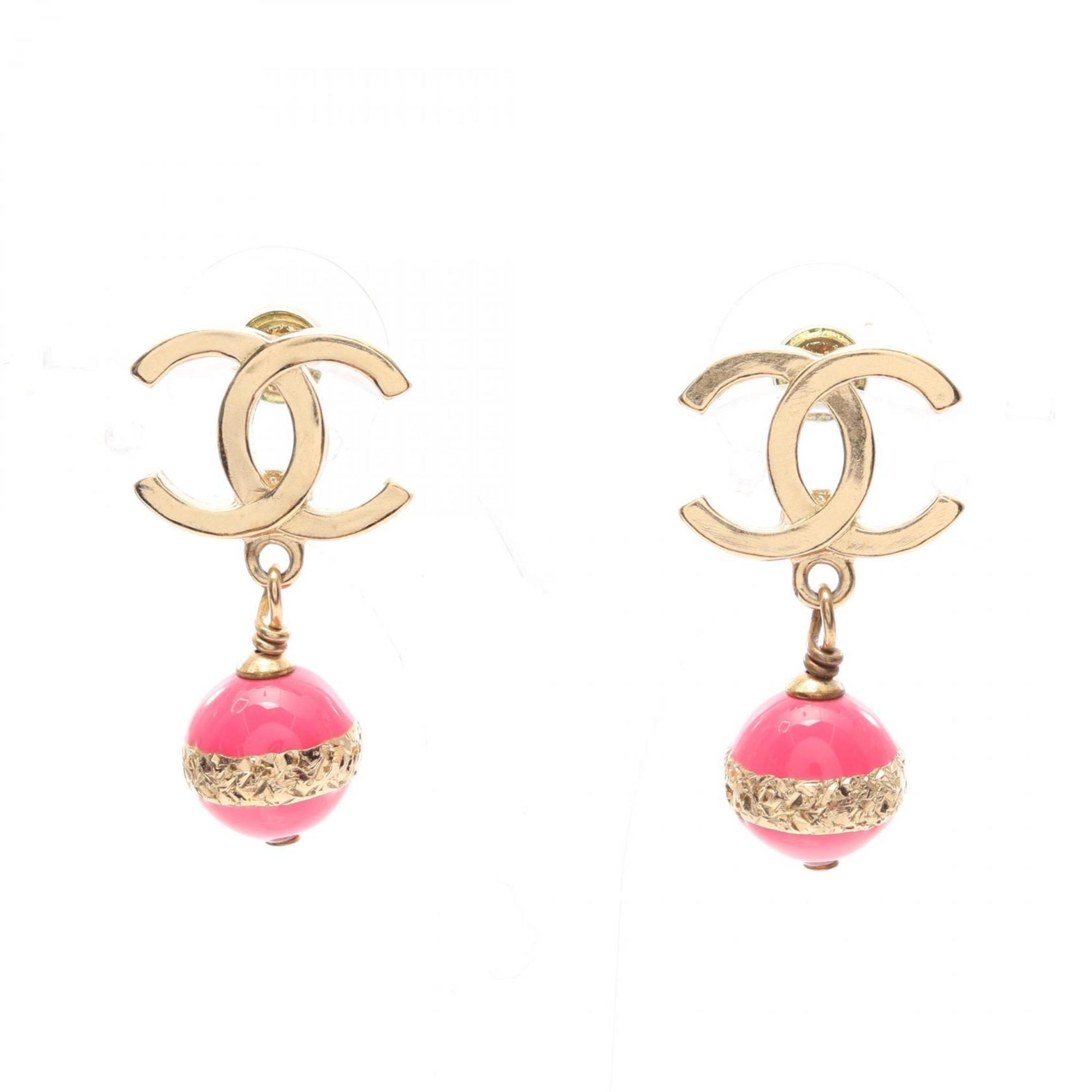 CC Logo Earrings Metal Gold-Tone Metal