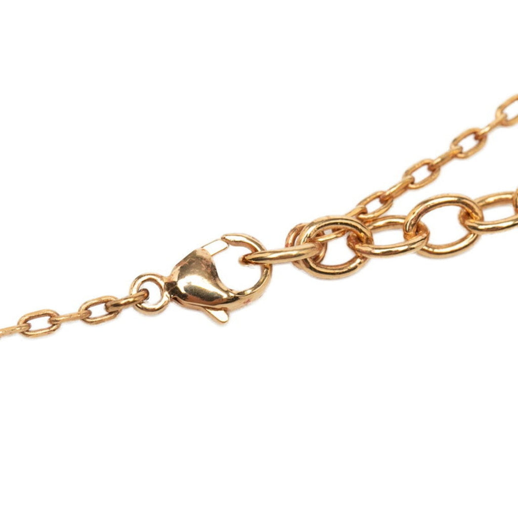 Heart Pendant Necklace Gold Red Plated