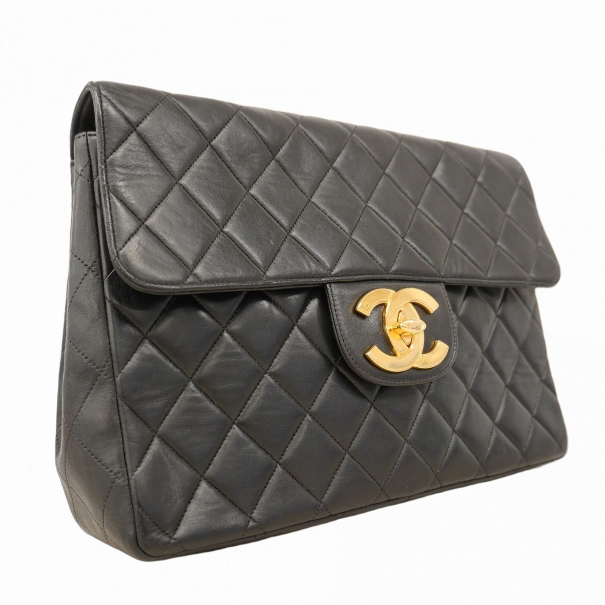 Vintage Classic Single Flap Bag Quilted Lambskin Jumbo