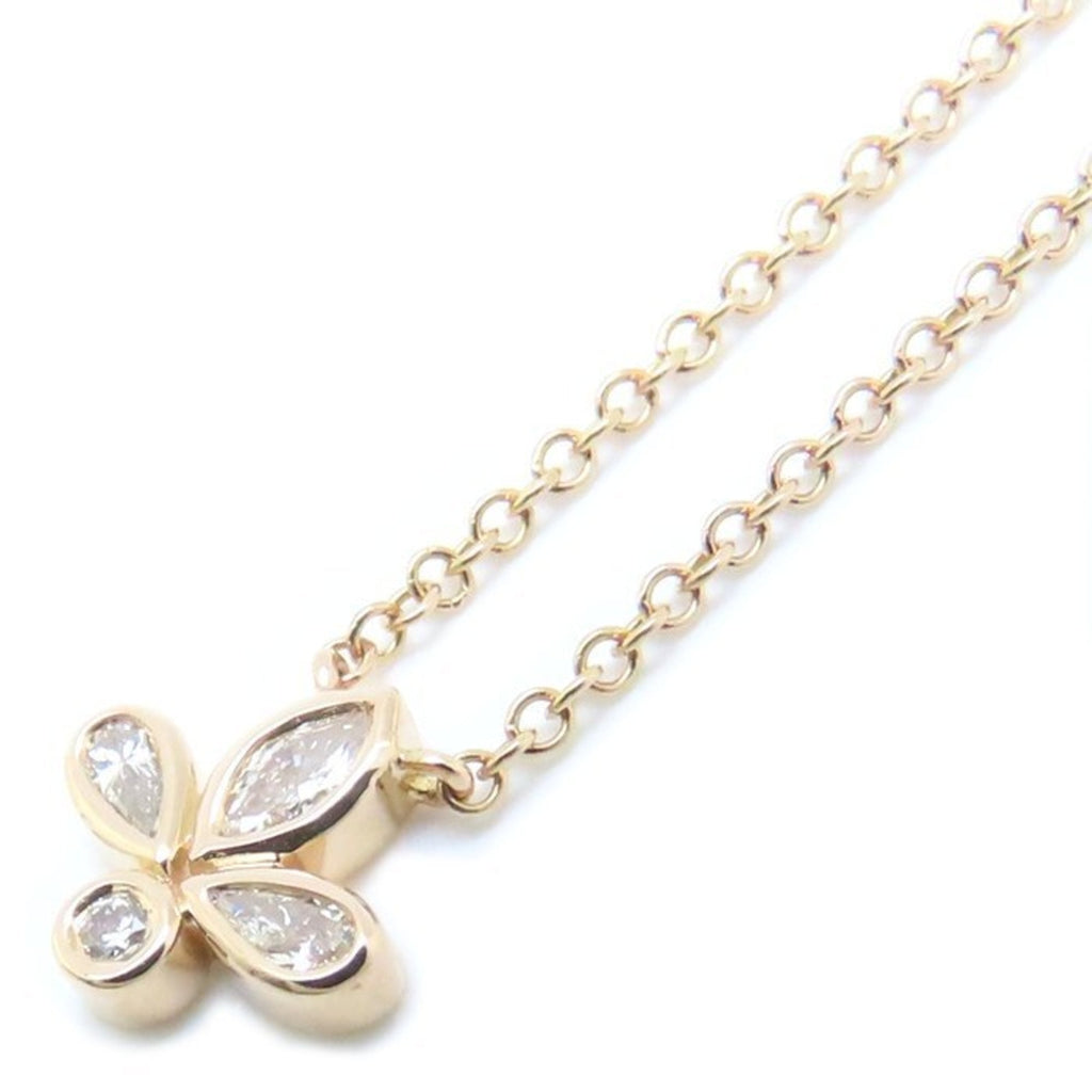 Fleur de Lis Pendant Necklace 18K Rose Gold