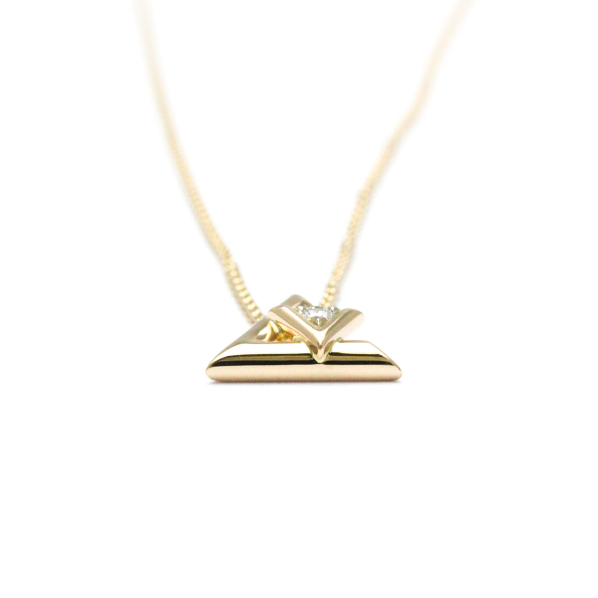 Volto One PM Pendant Necklace 18K Rose Gold with Diamond