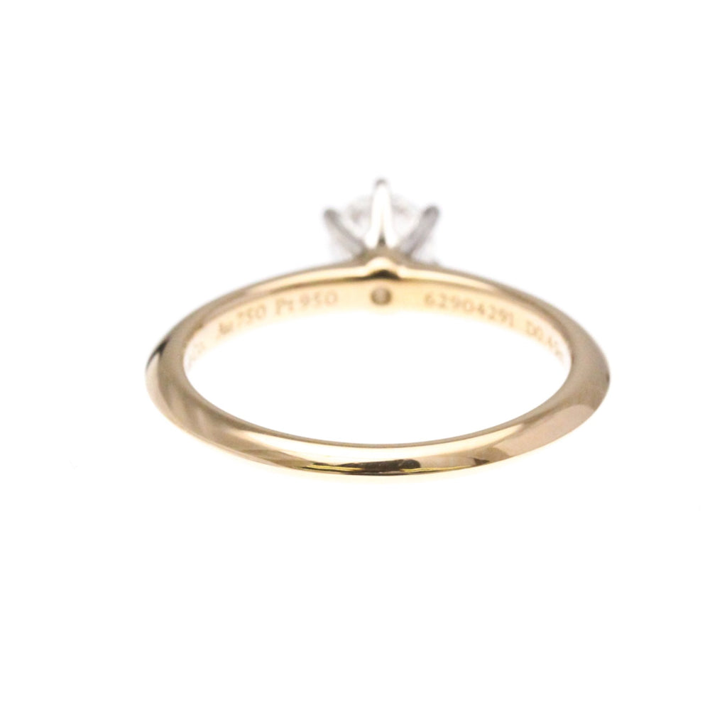 Solitaire Ring 18K Rose Gold and Platinum with Diamond