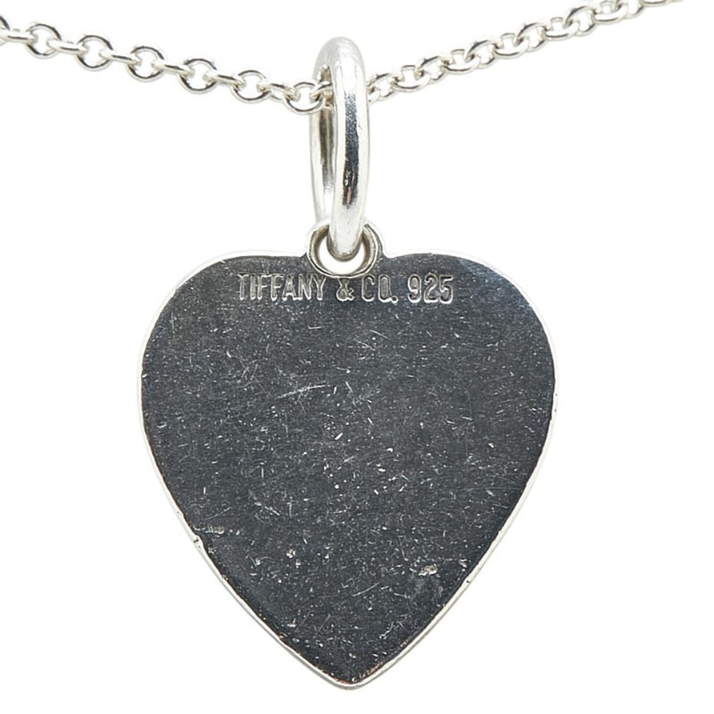 Heart Motif Pendant Necklace Sterling Silver