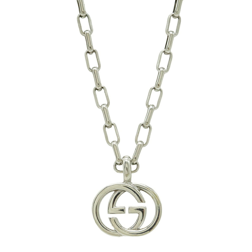 Interlocking G Pendant Necklace Sterling Silver