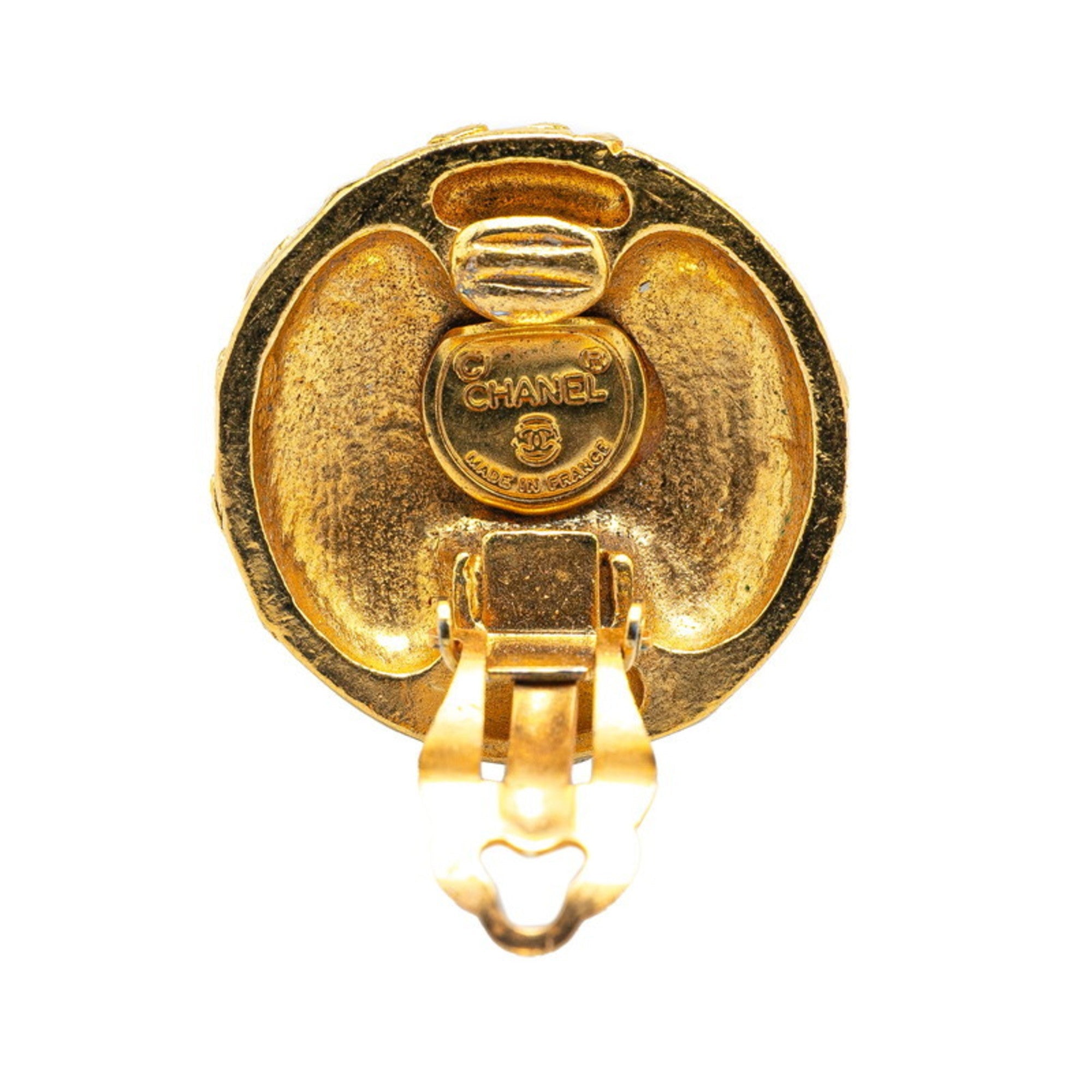 Vintage Earrings Gold-Tone Metal