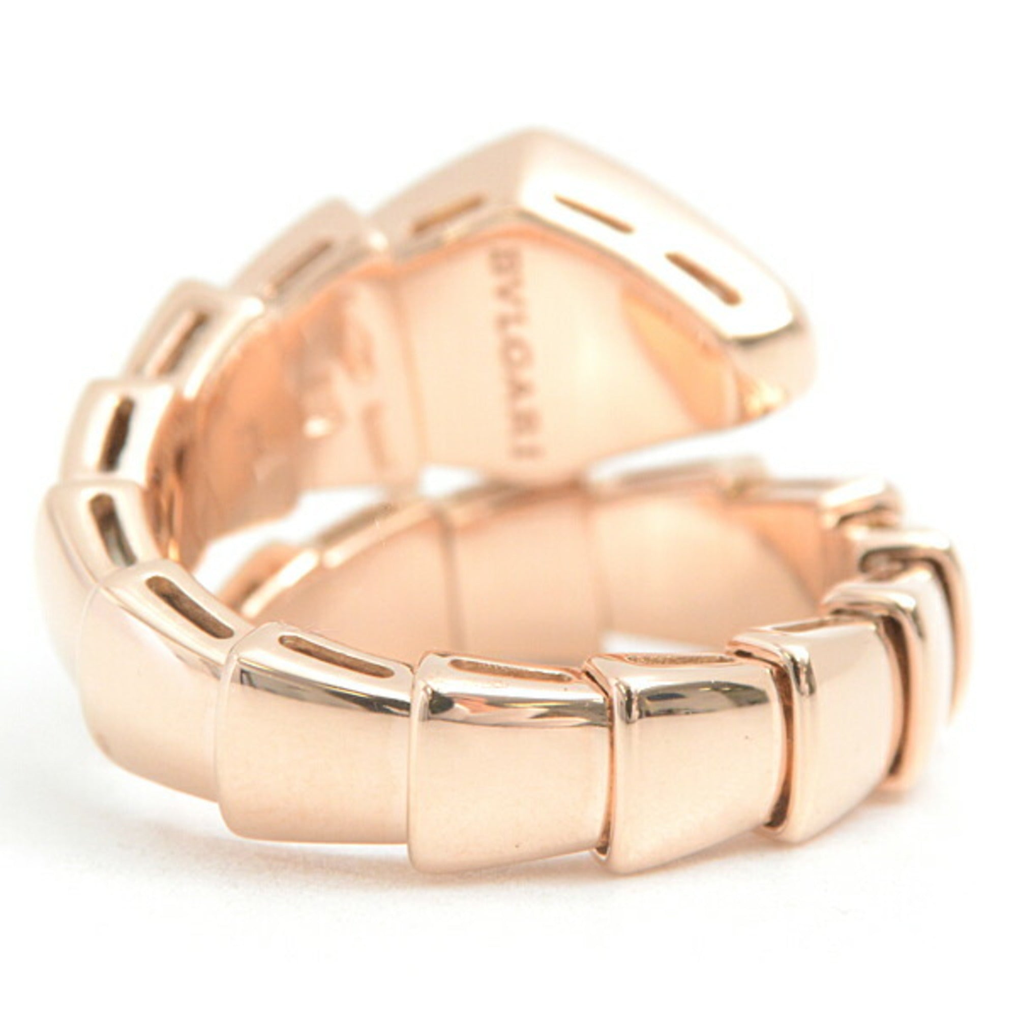 Serpenti Viper Ring 18K Rose Gold with Diamonds