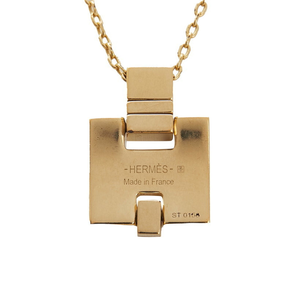 Eileen Pendant Necklace Gold White Plated