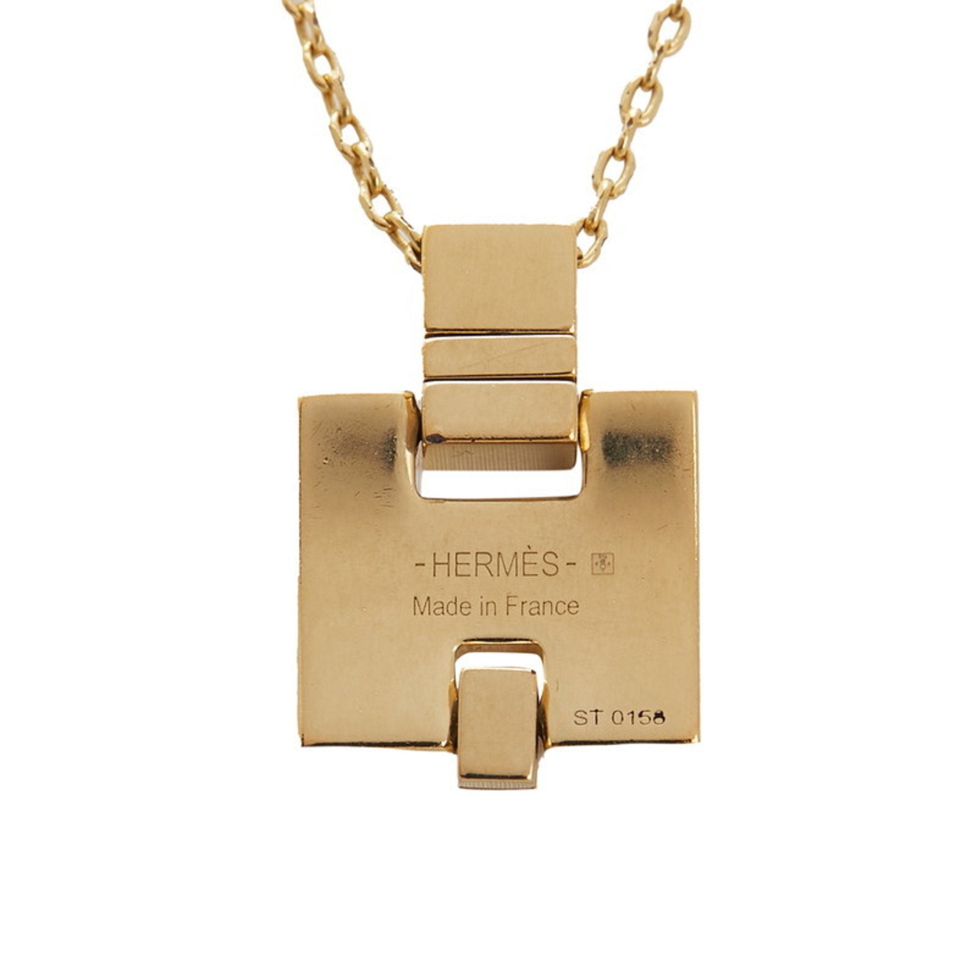 Eileen Pendant Necklace Gold White Plated