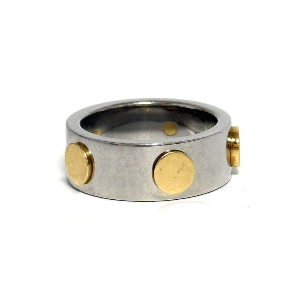 Ring Stainless Steel and Yellow Gold