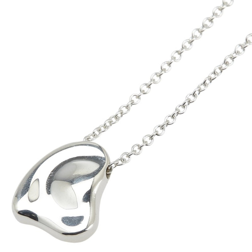 Full Heart Pendant Necklace Sterling Silver
