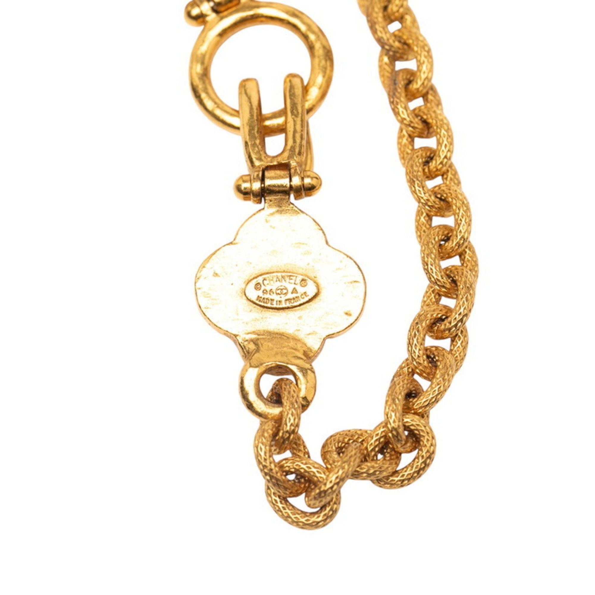 CC Logo Clover Pendant Necklace Metal