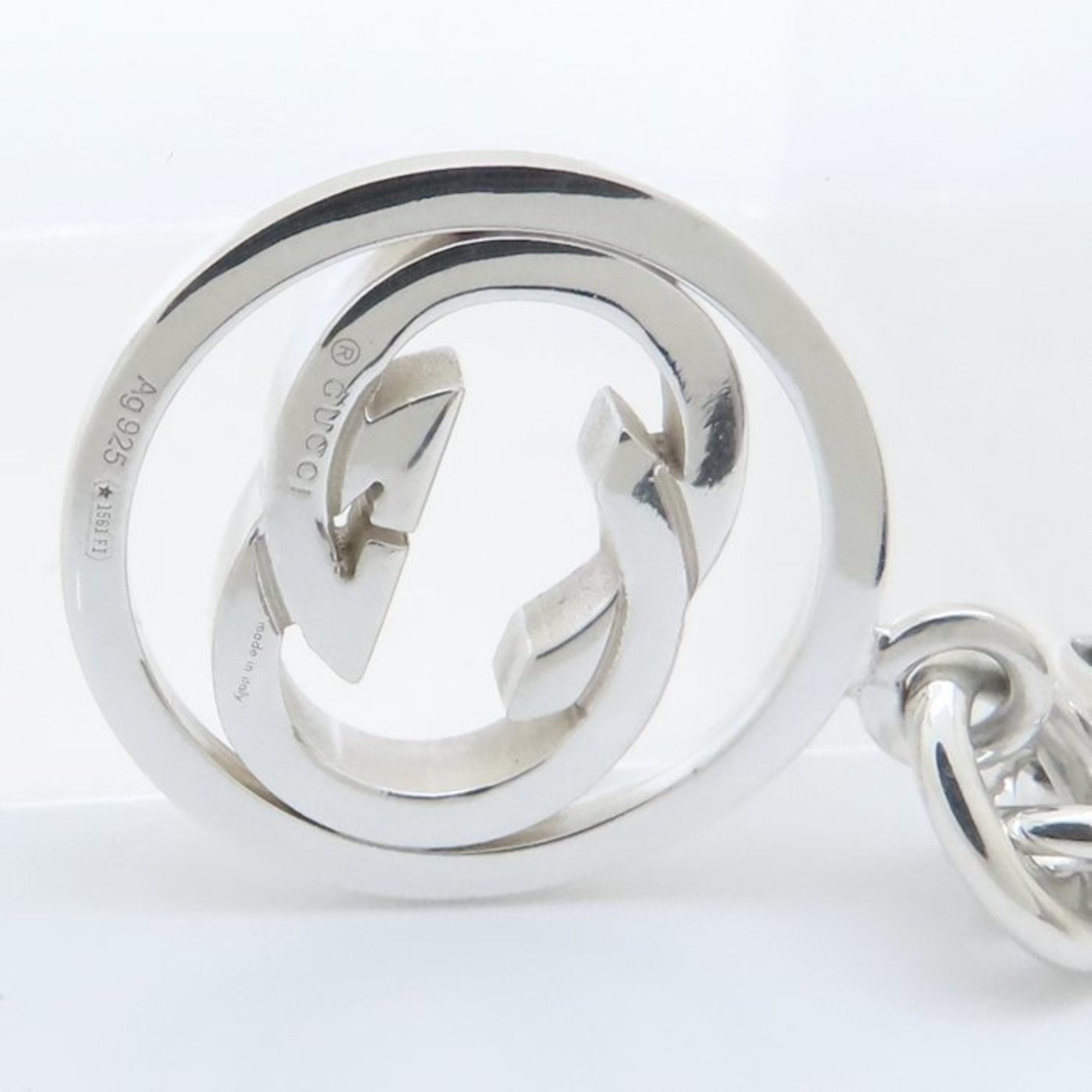 Interlocking G Pendant Necklace Sterling Silver