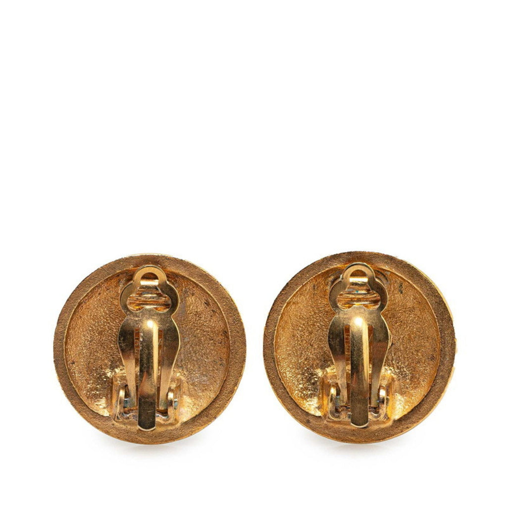 CC Logo Clip-On Earrings Metal Gold-Tone Metal