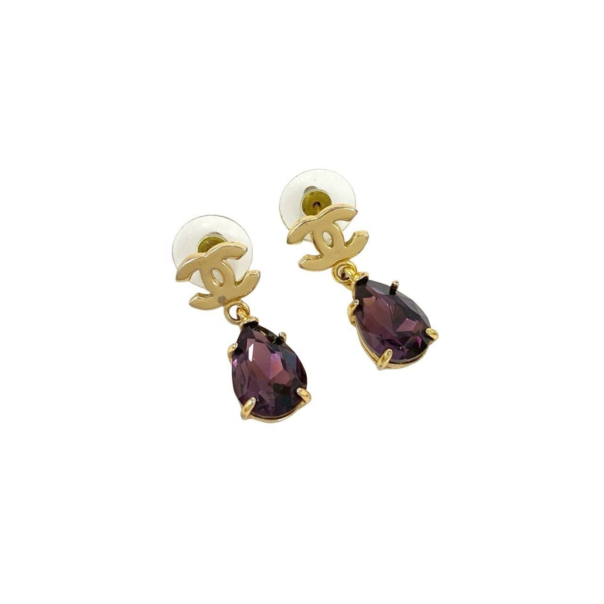 CC Logo Earrings Metal Gold-Tone Metal
