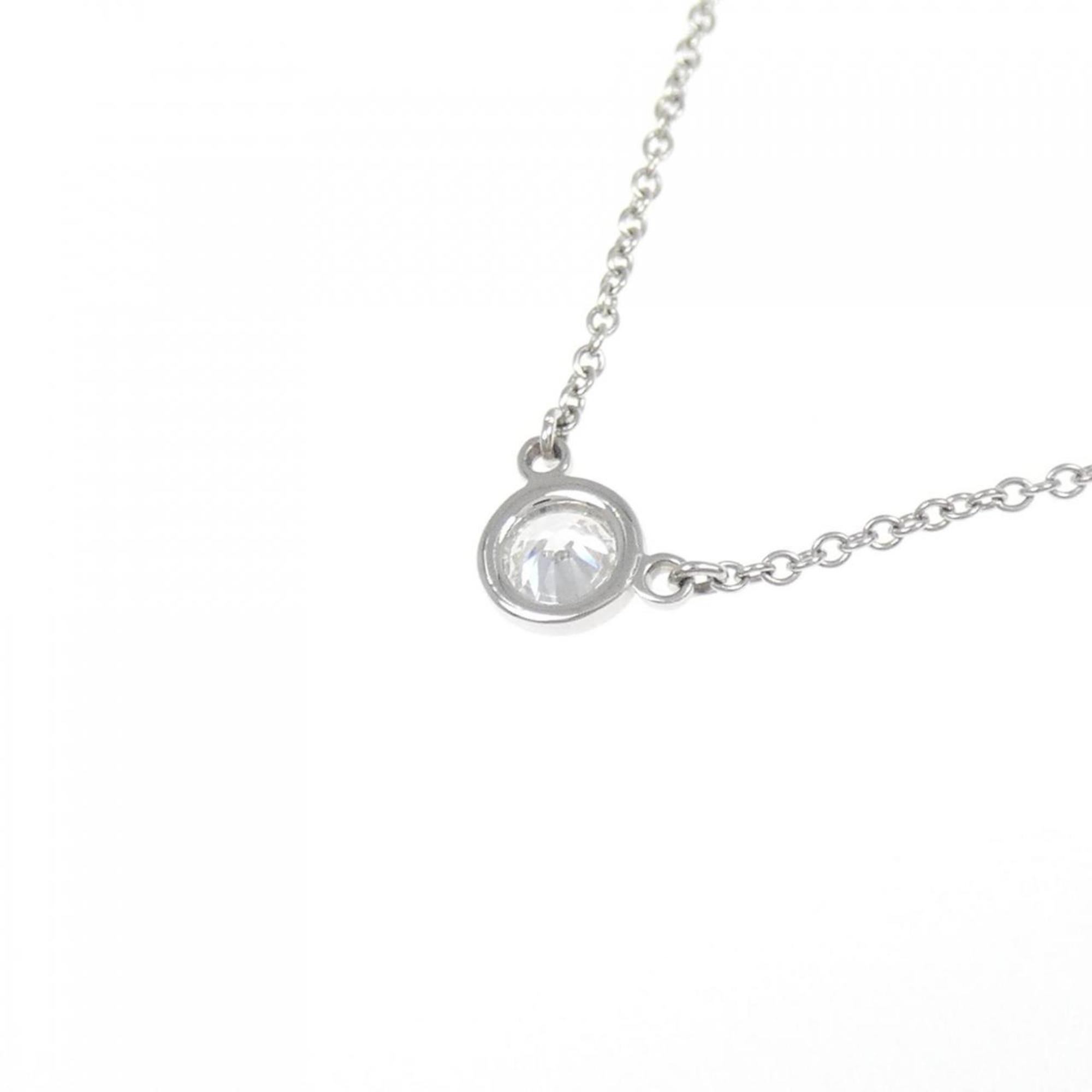 Elsa Peretti Diamonds By The Yard Pendant Necklace Platinum and Diamond 0.20-0.29CT
