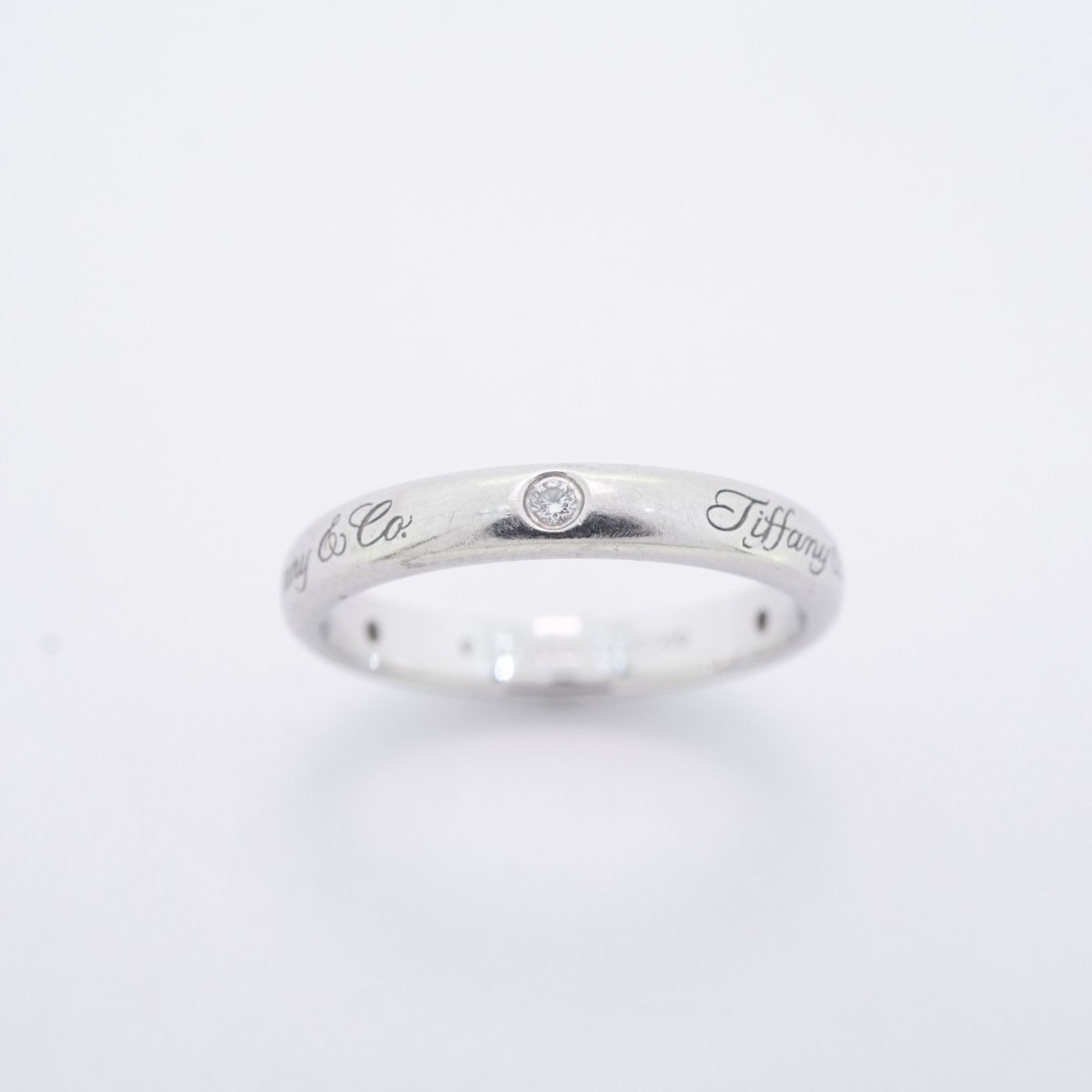 Lucida Notes Band Ring Platinum with Diamond