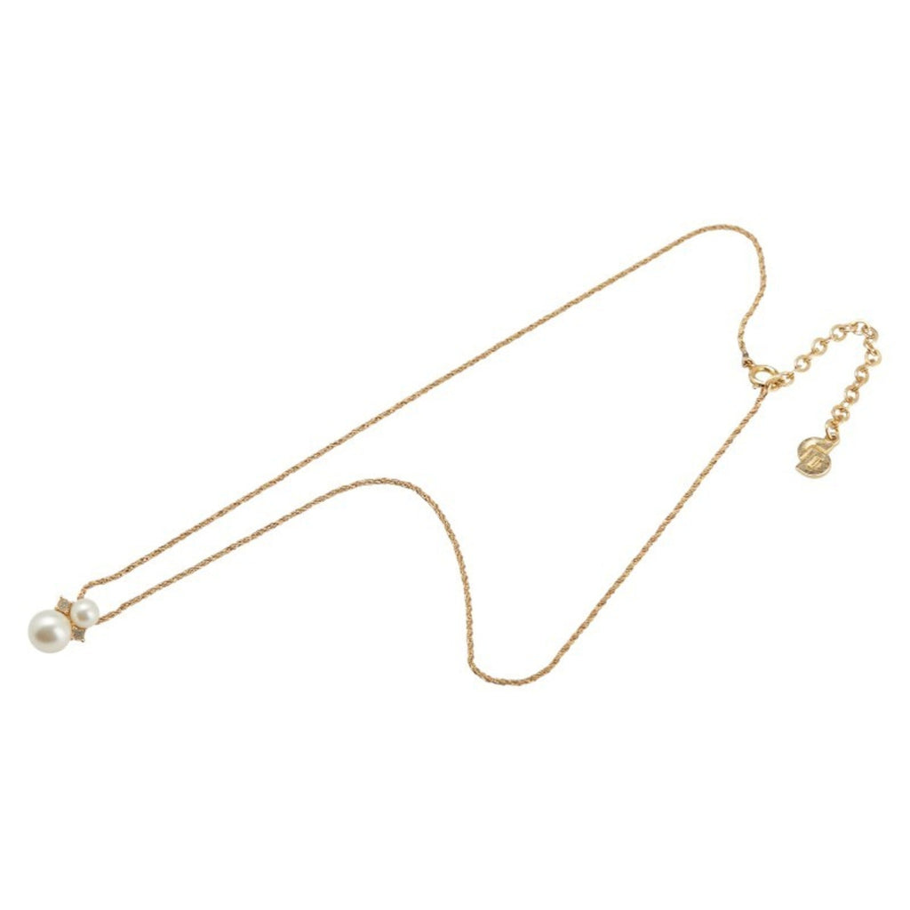 Pendant Necklace Gold and Rhinestone