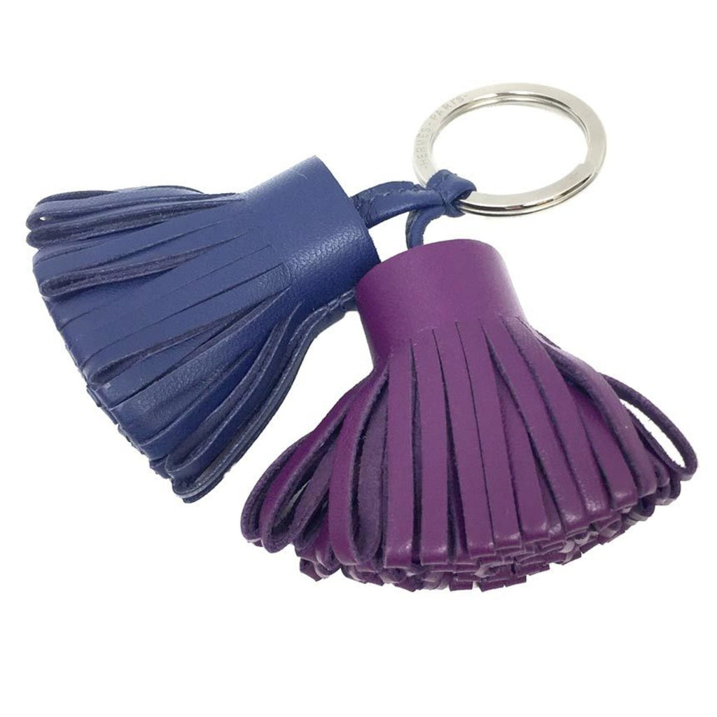 Charm Leather Navy and Purple Ring