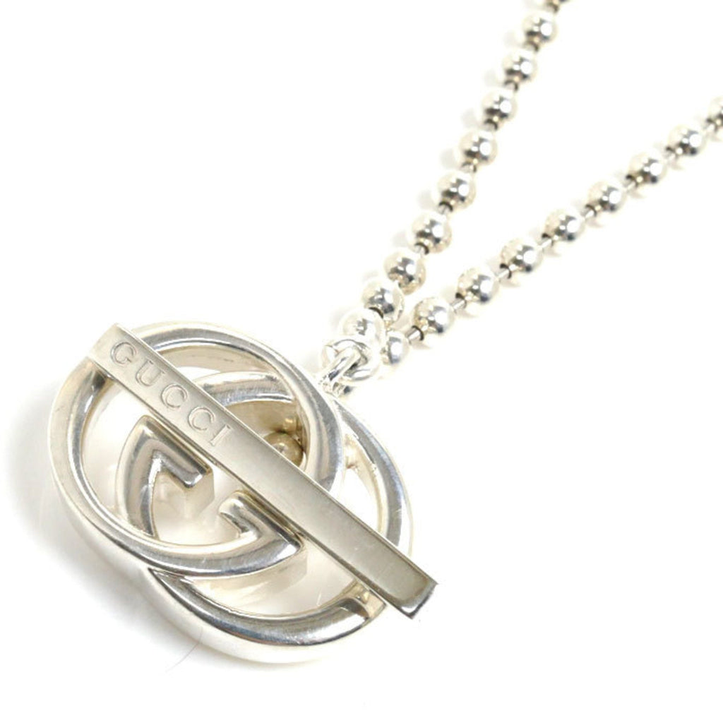 Interlocking G Pendant Necklace Sterling Silver