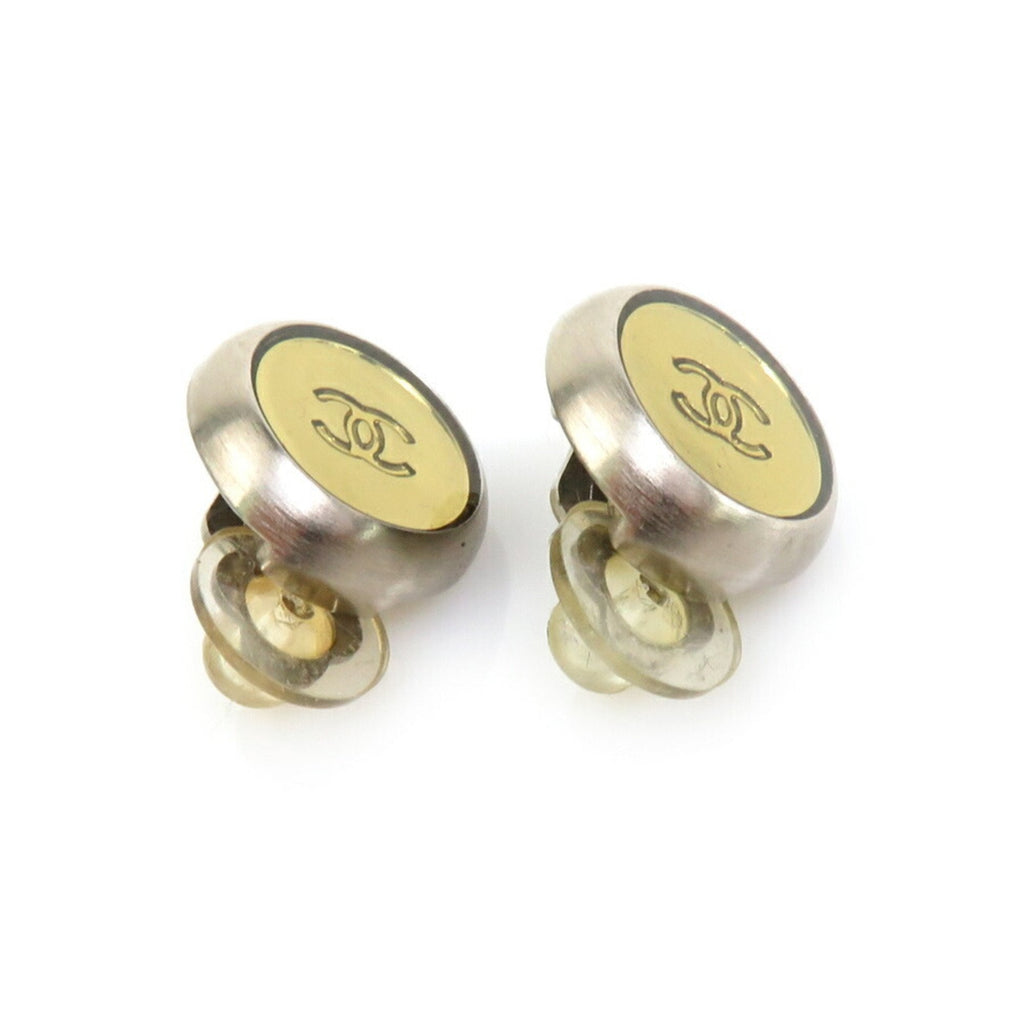 CC Logo Clip-On Earrings Gold-Tone Metal Gold-Tone Metal