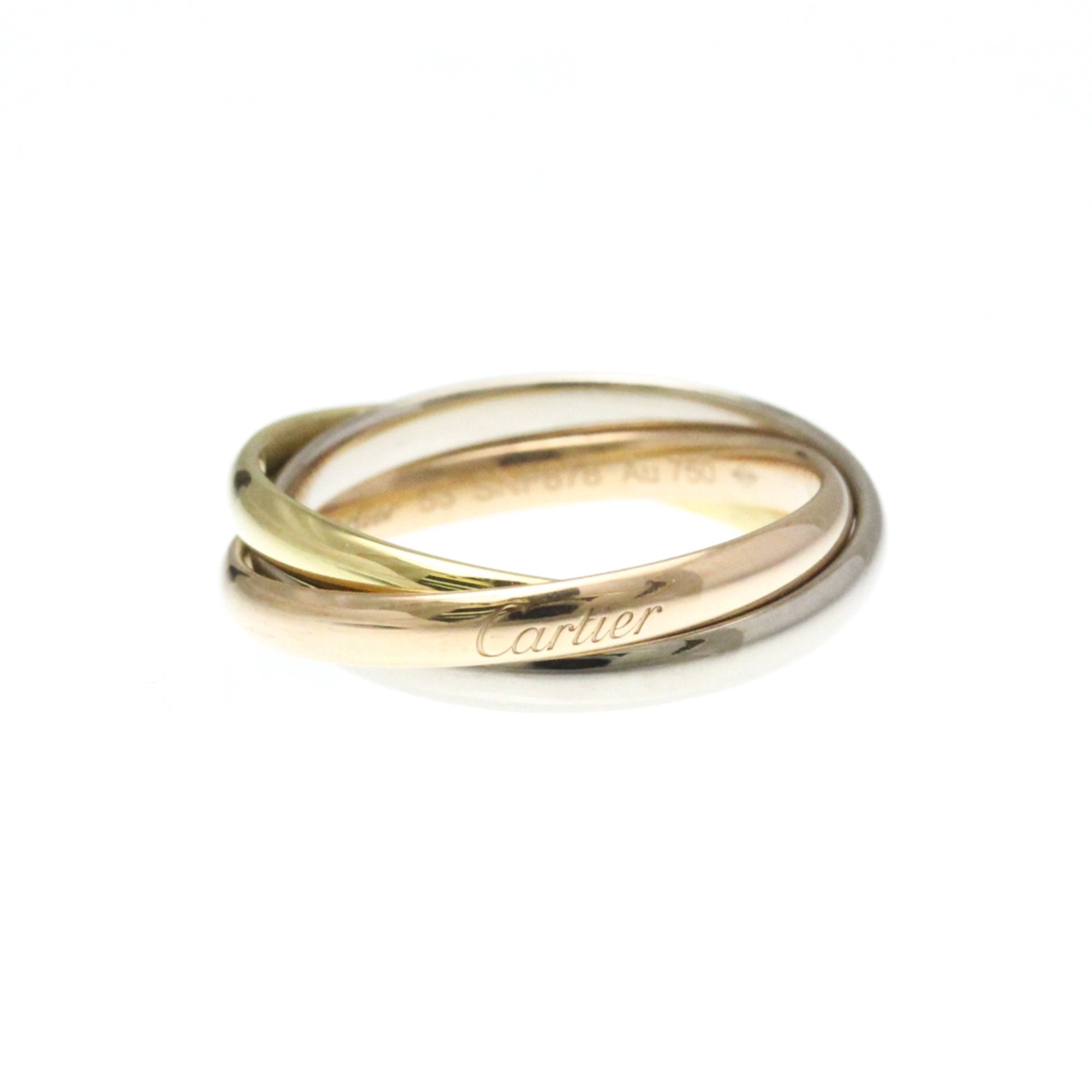Vendome Louis Cartier Band Ring 18K Tricolor Gold