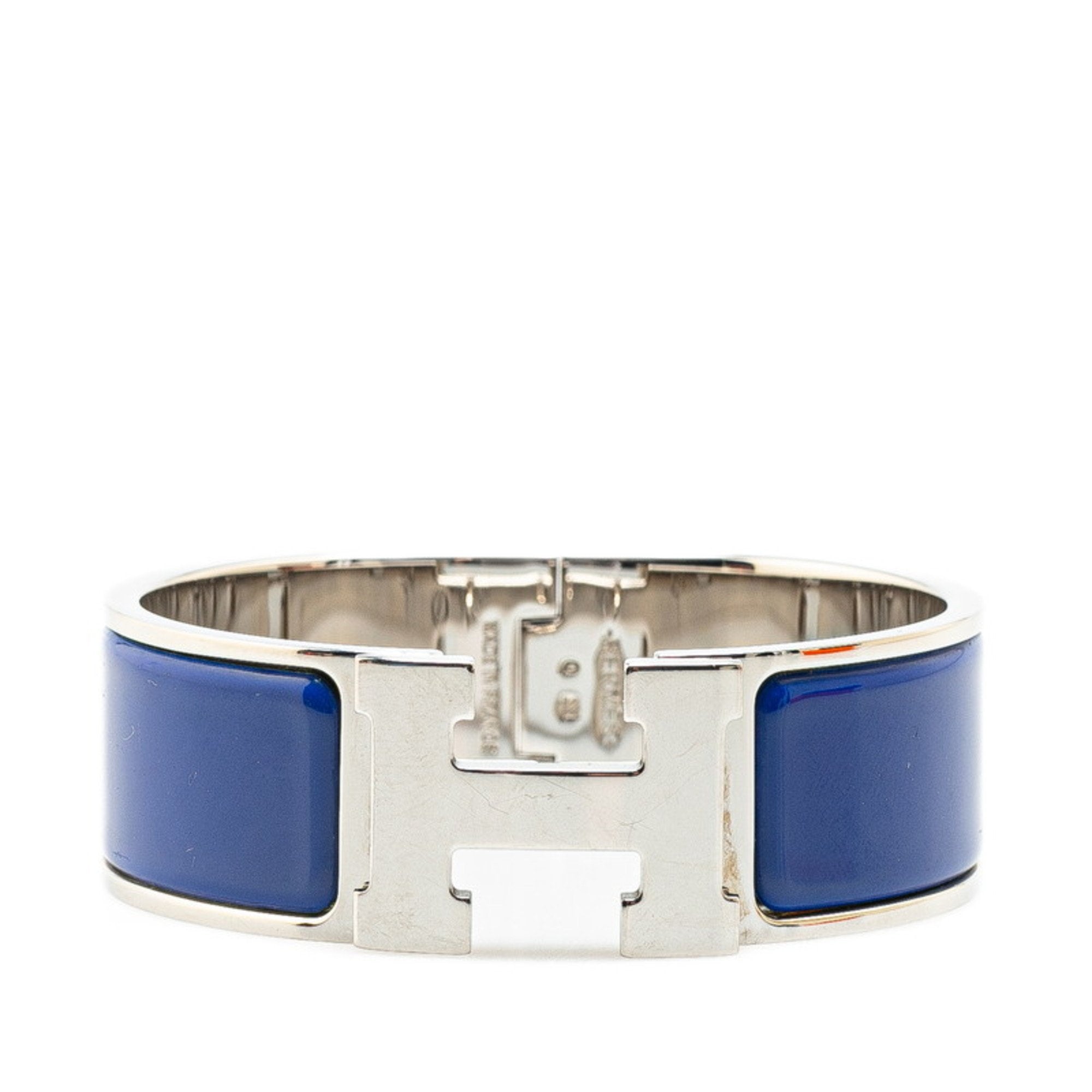 Click-Clack H GM Bracelet Metal Blue and Silver
