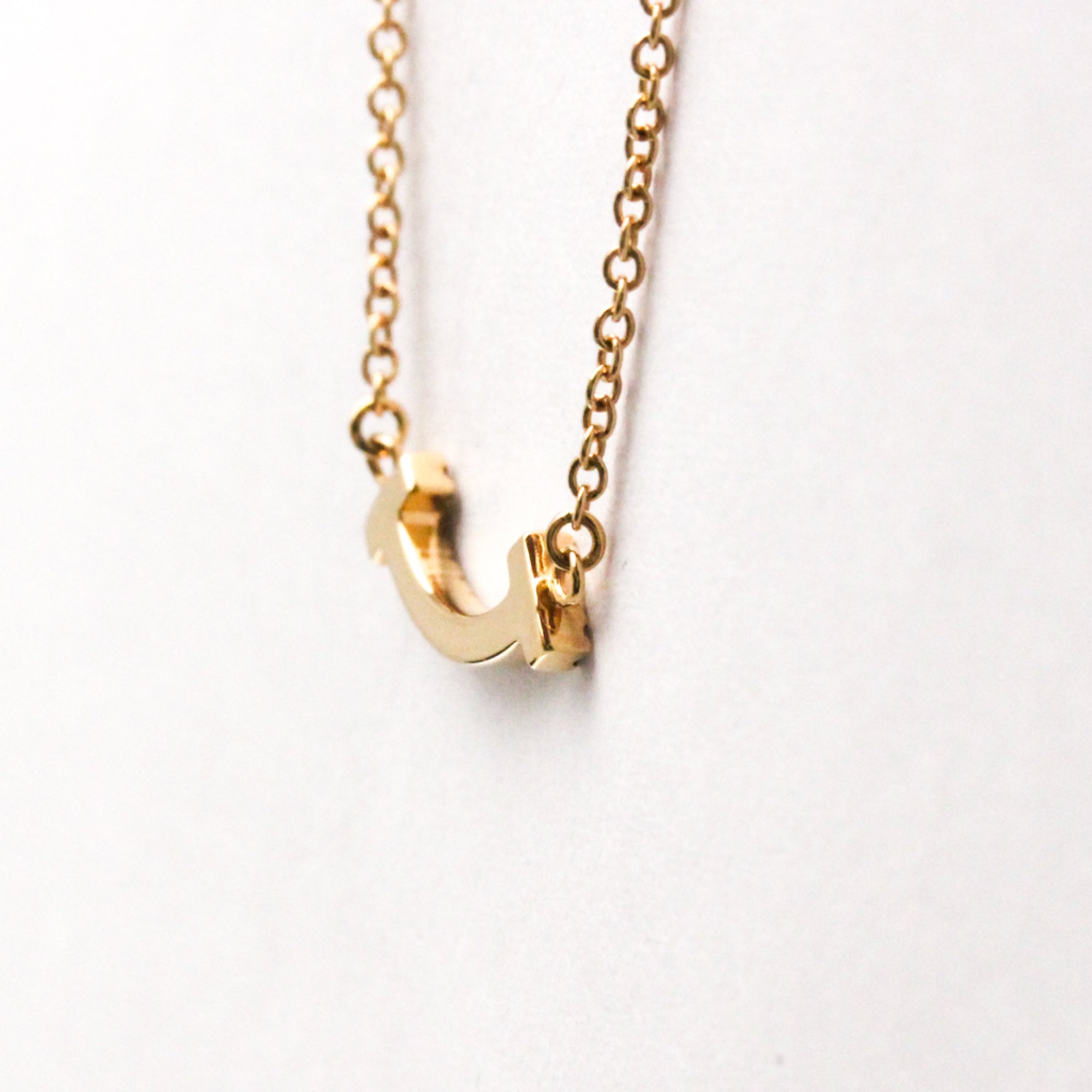 Smile Pendant Necklace 18K Rose Gold with Diamond