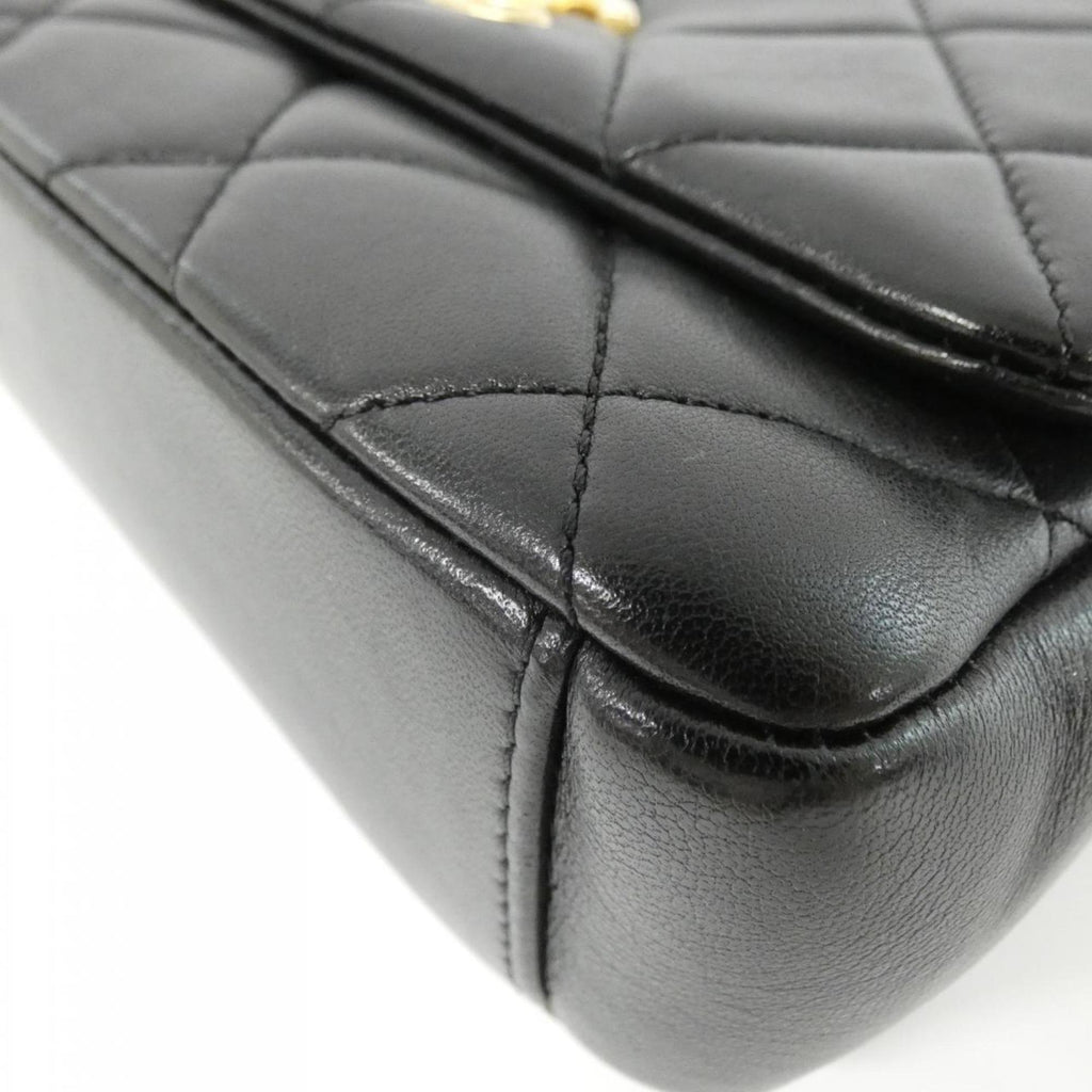 Side Note Flap Bag Quilted Lambskin Small