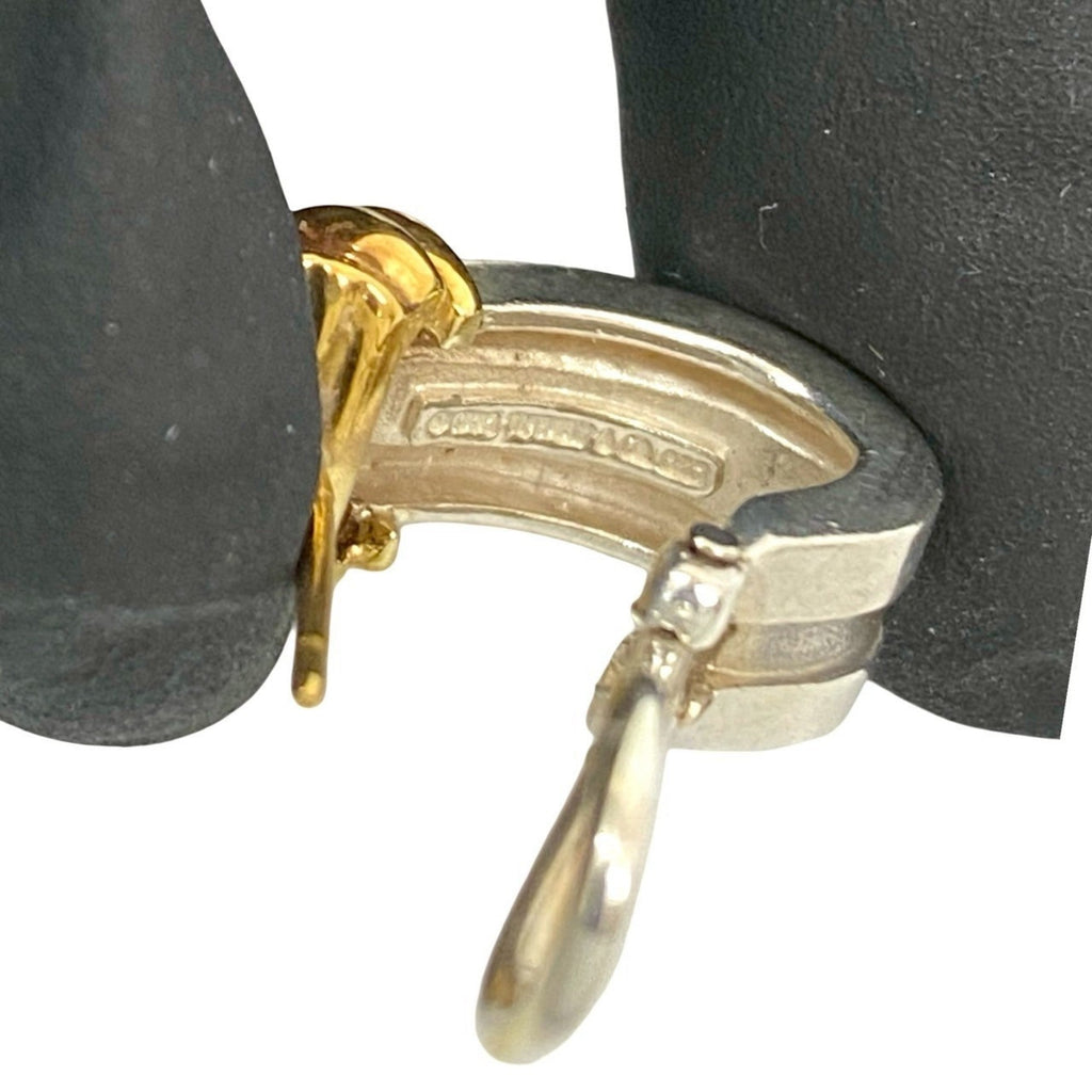 Earrings Sterling Silver and 18K Yellow Gold