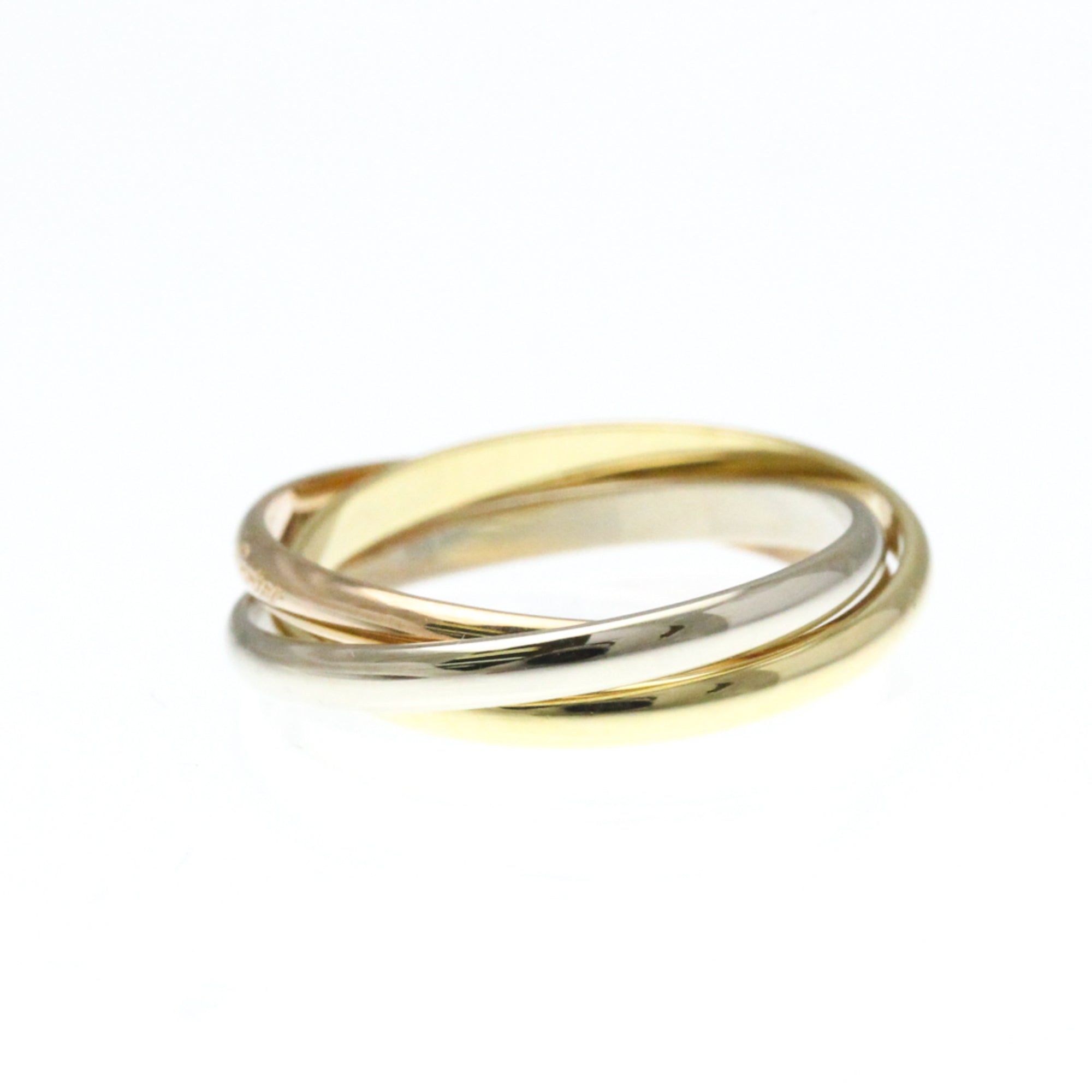 Vendome Louis Cartier Band Ring 18K Tricolor Gold