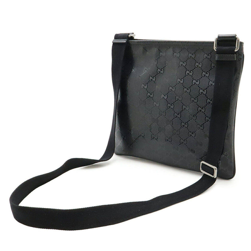 Front Zip Flat Messenger Bag GG Imprime Medium