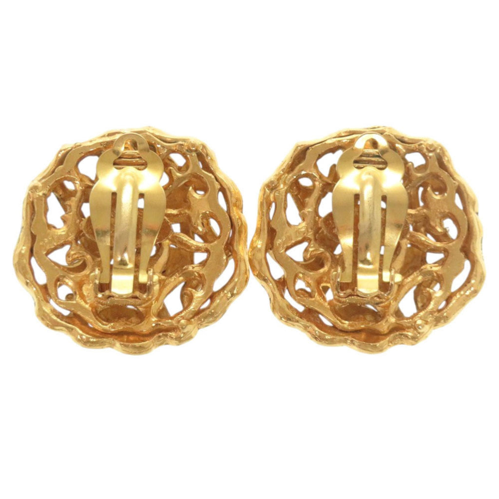CC Logo Clip-On Earrings Metal Gold-Tone Metal