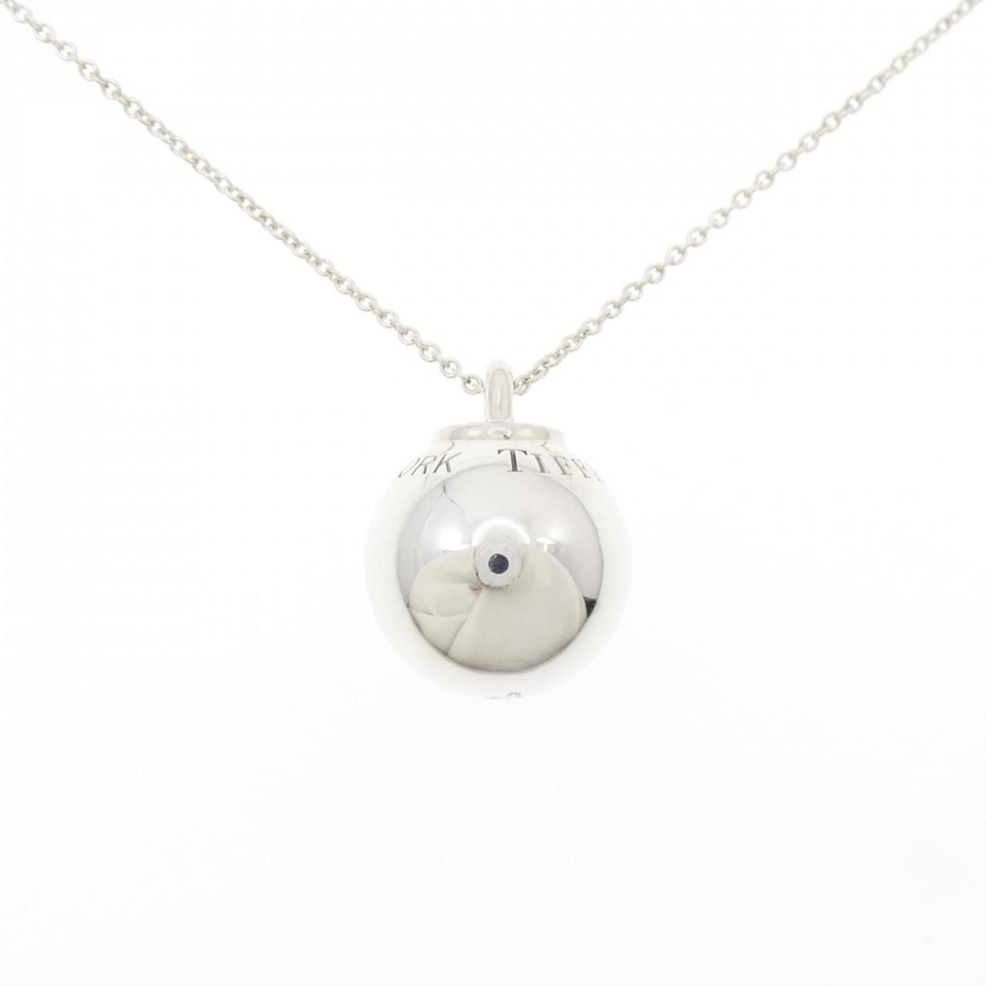 Ball Pendant Necklace Sterling Silver