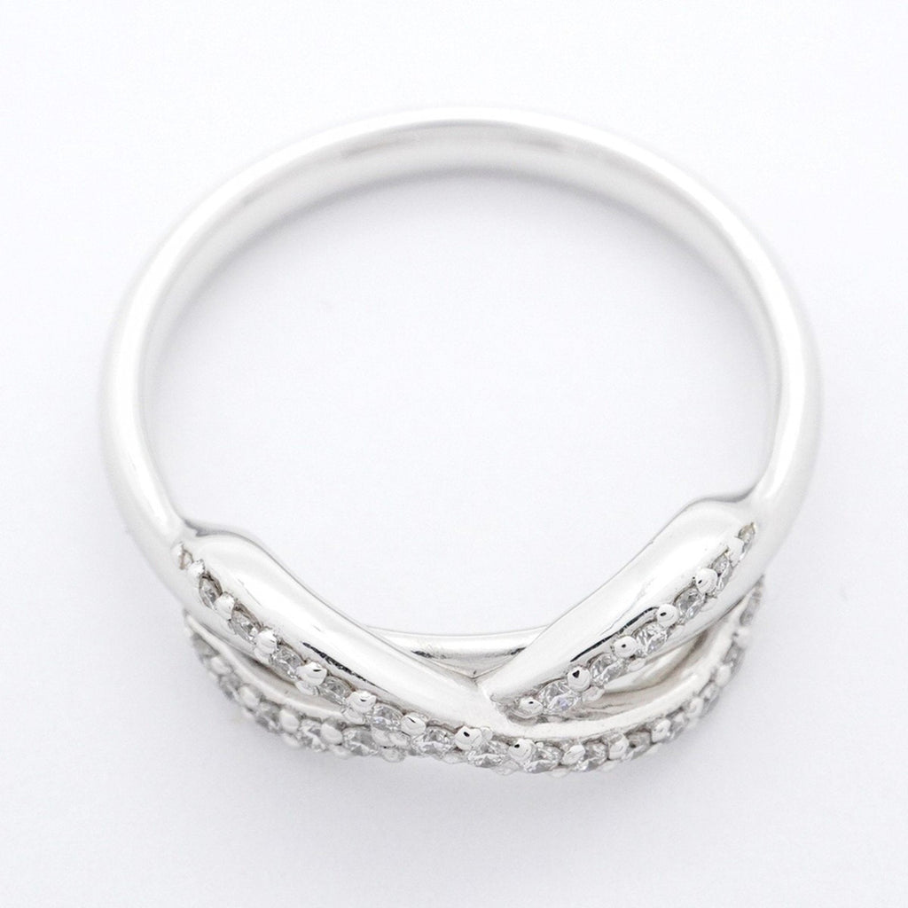Infinity Ring 18K White Gold with Diamond