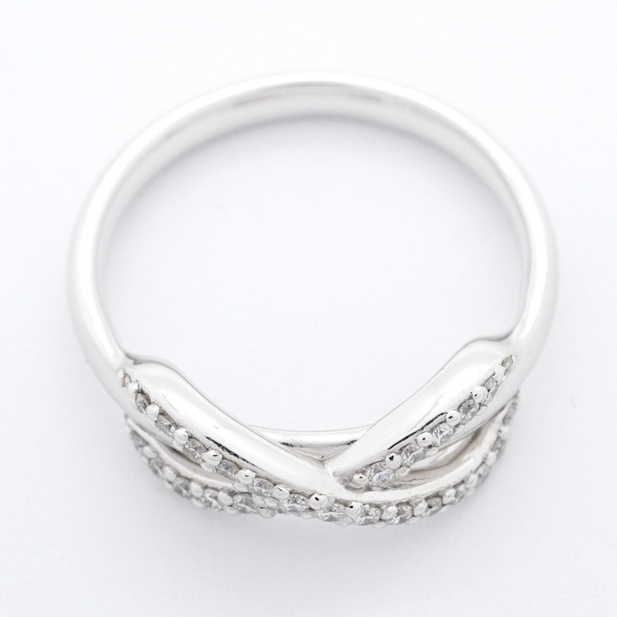 Infinity Ring 18K White Gold with Diamond