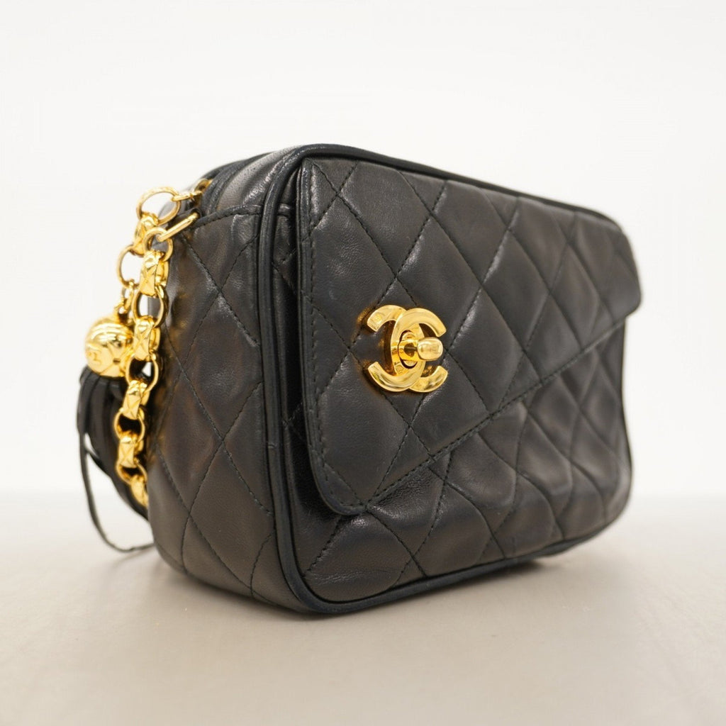 Vintage Front Pocket Camera Bag Quilted Lambskin Small
