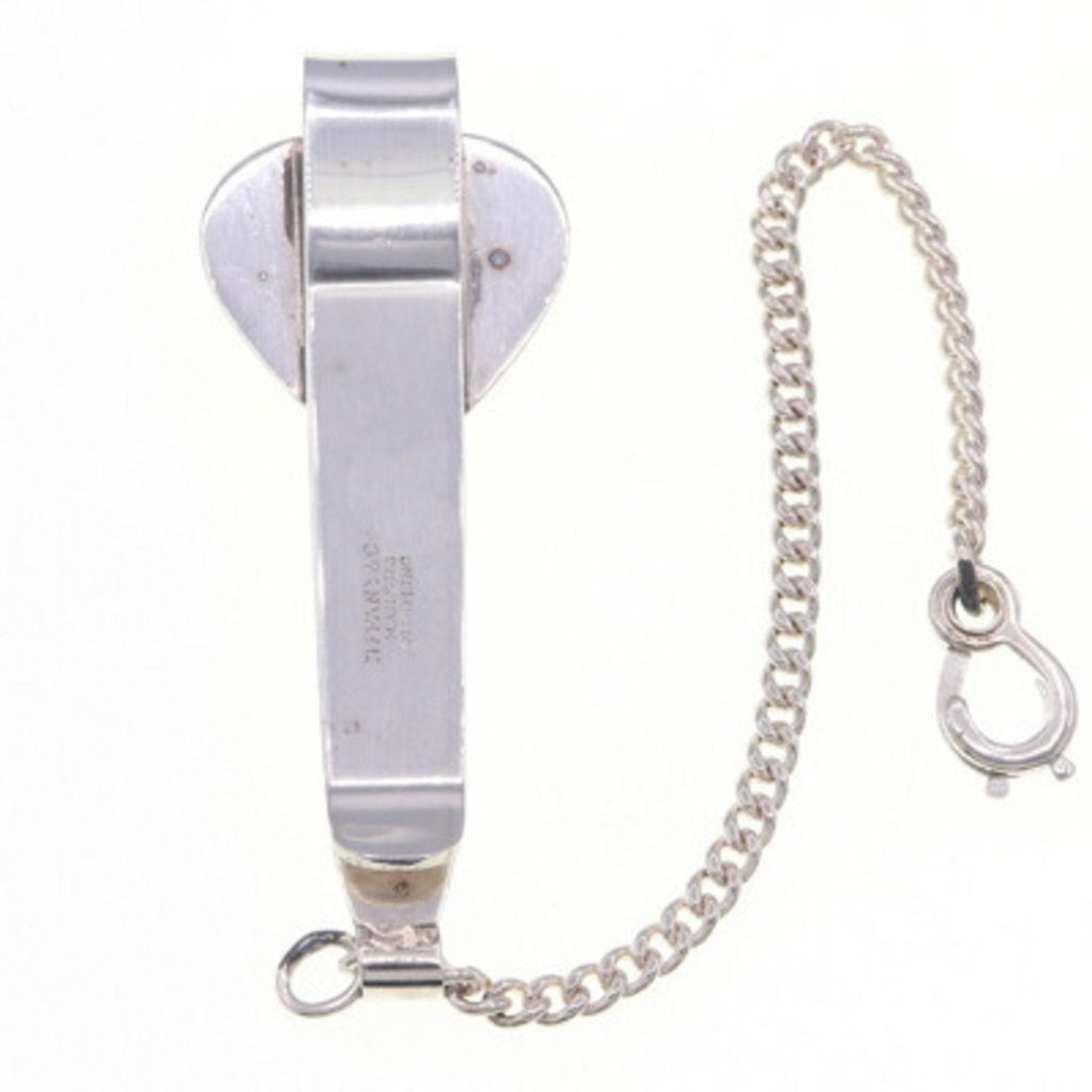 Tie Pin Sterling Silver Makers Heart Clip Chain Brooch