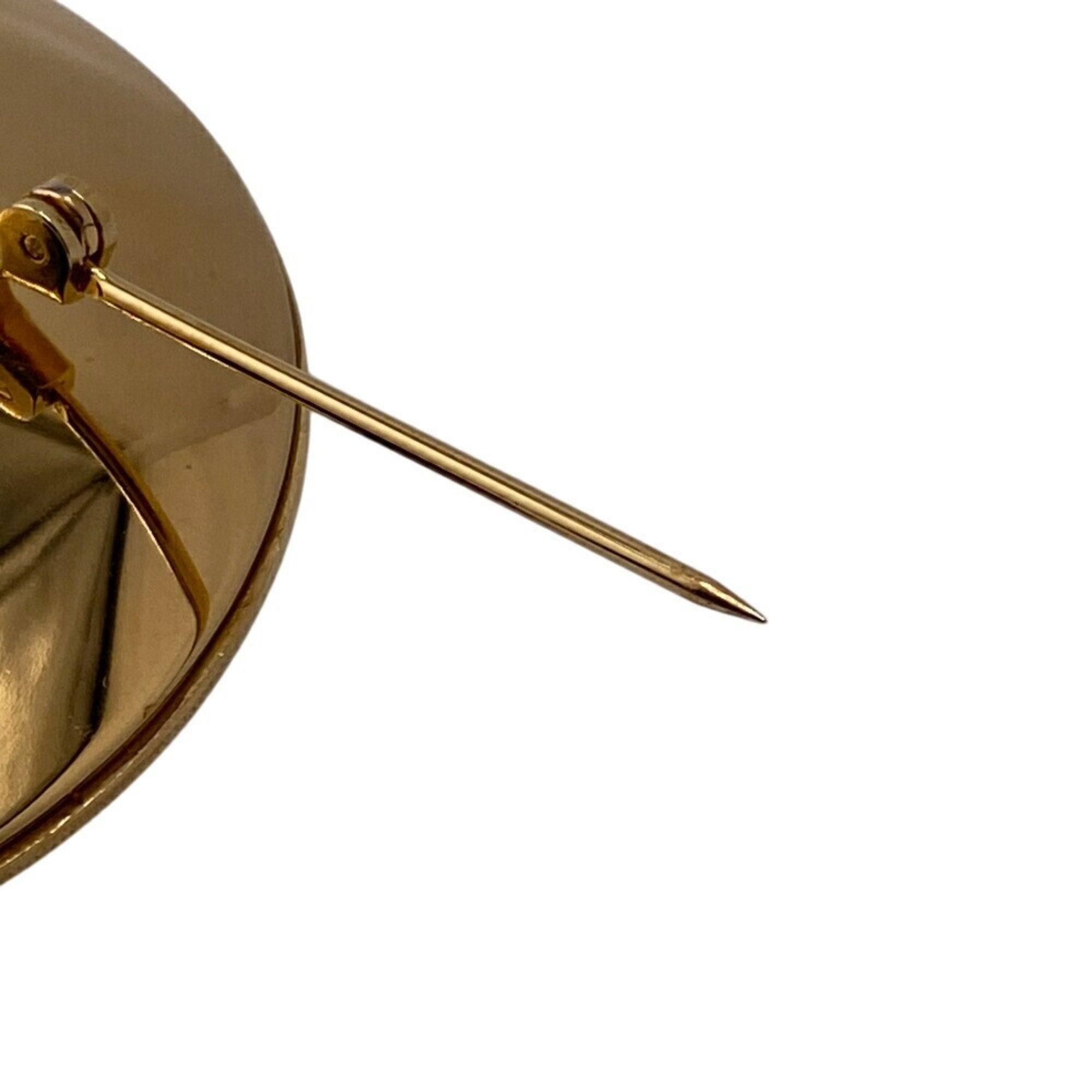 Brooch Gold with Artificial Pearl