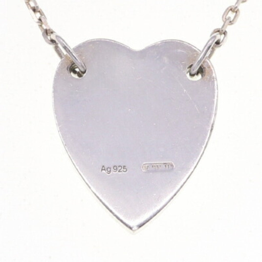 Heart Motif Pendant Necklace Sterling Silver